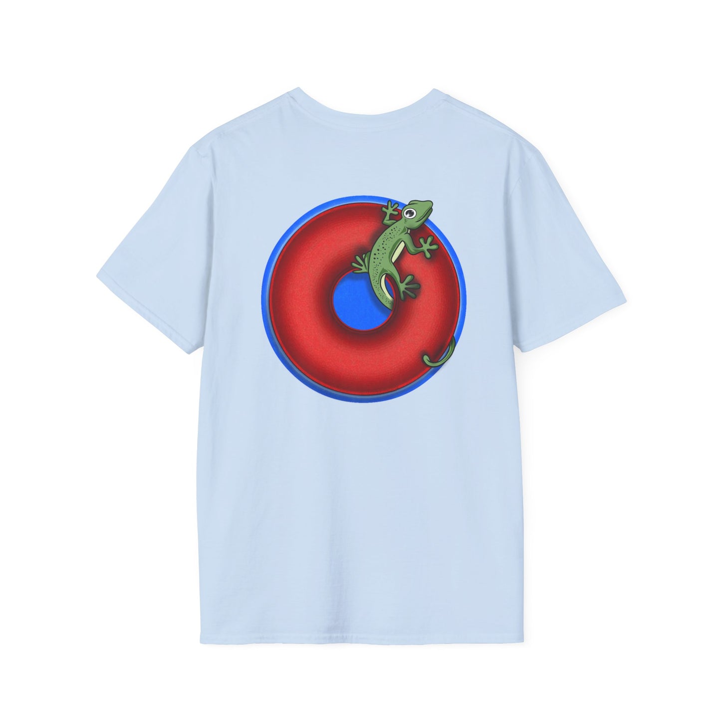 Classic Donut Tee - Unisex Soft-Style - "Practically Extinct Tee Shirt" - plump vivid red donut- variant 2