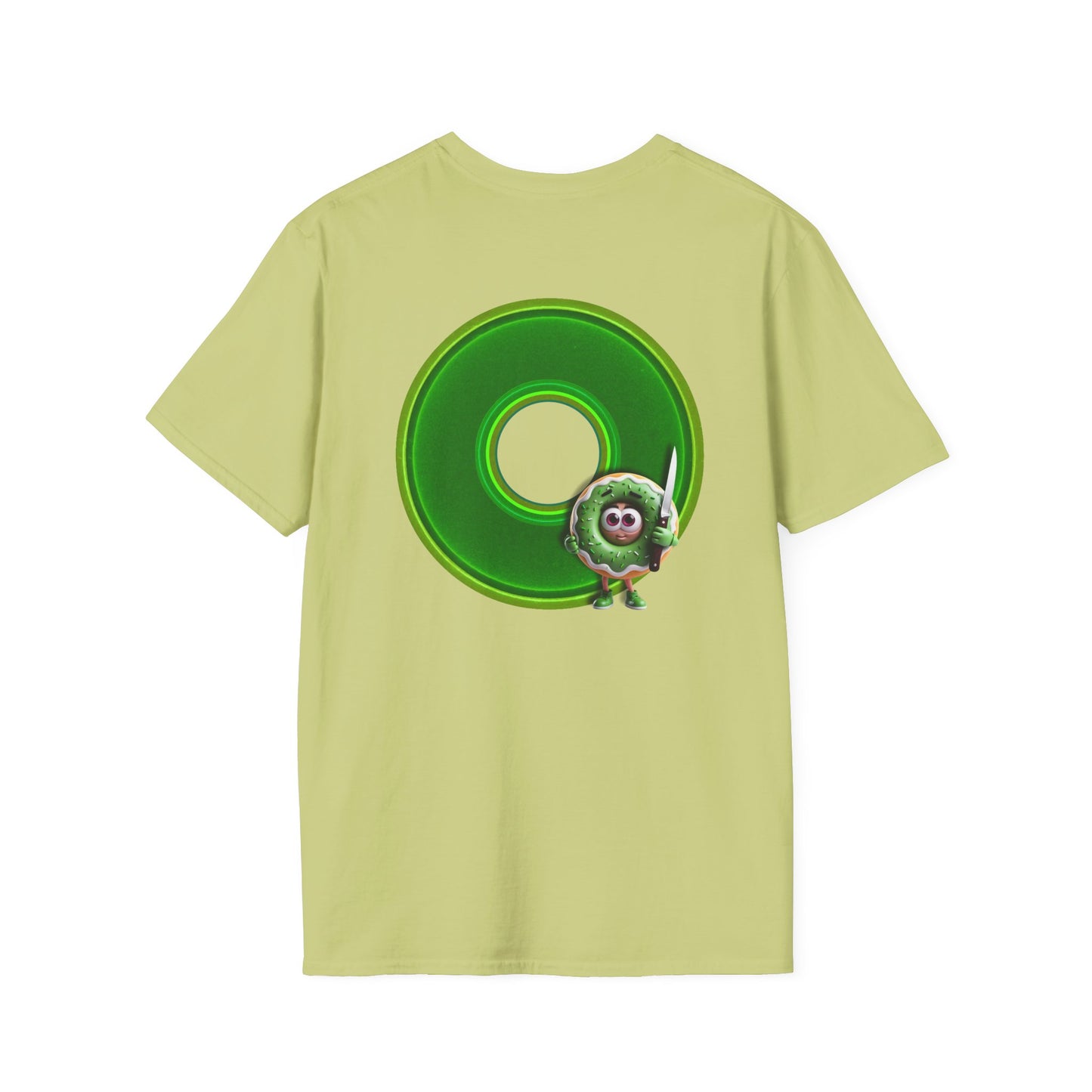 Classic Donut Tee - Unisex Soft-Style - "My Friend the Donut " - series 1.0  - variant 4 - green donut