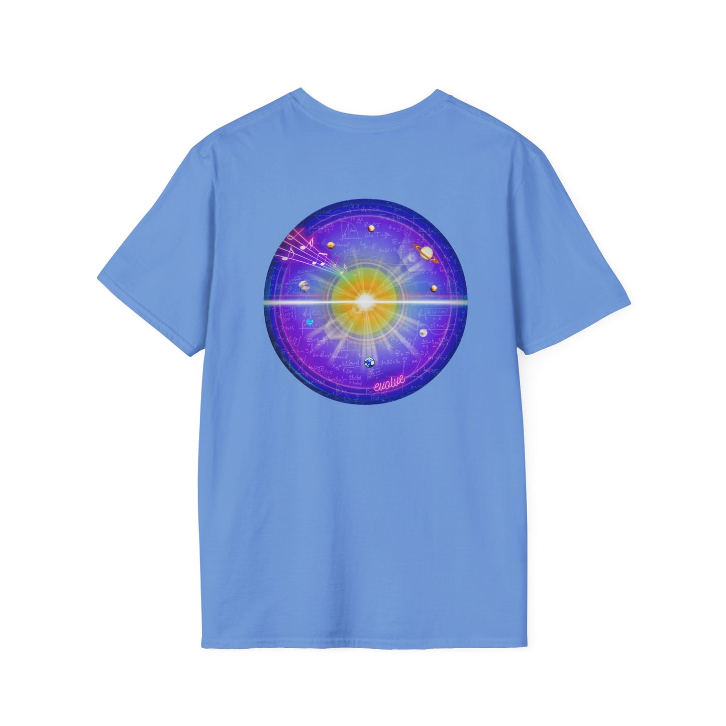 Classic Donut Tee - Unisex Soft-Style - "The Quite Profound Donut" - series 1.0  - blue/purple/magenta donut