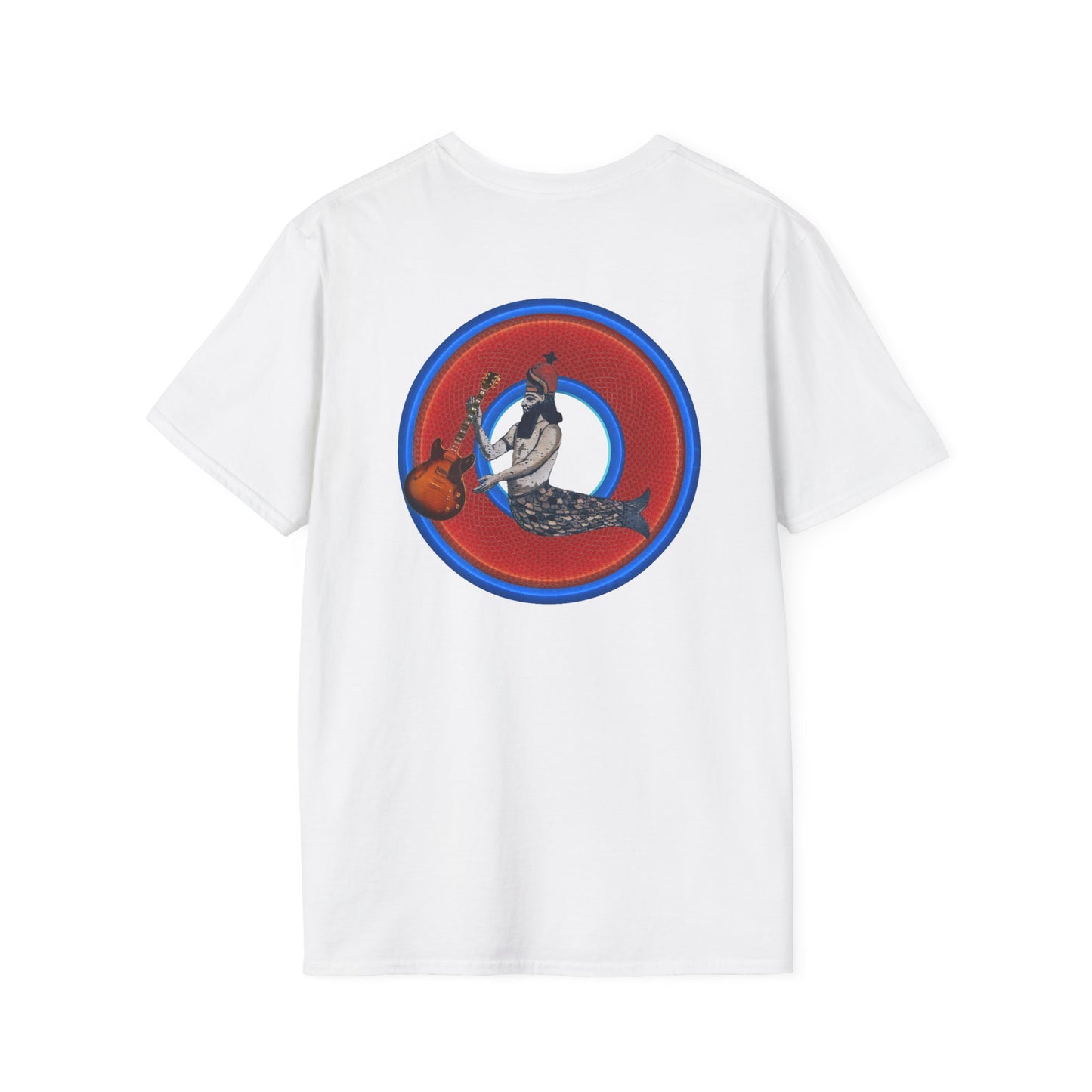 Classic Donut Tee - Unisex Soft-Style - "Doggone Dagon Donut - the Original Fish Head" - series 1.0  - red/blue donut