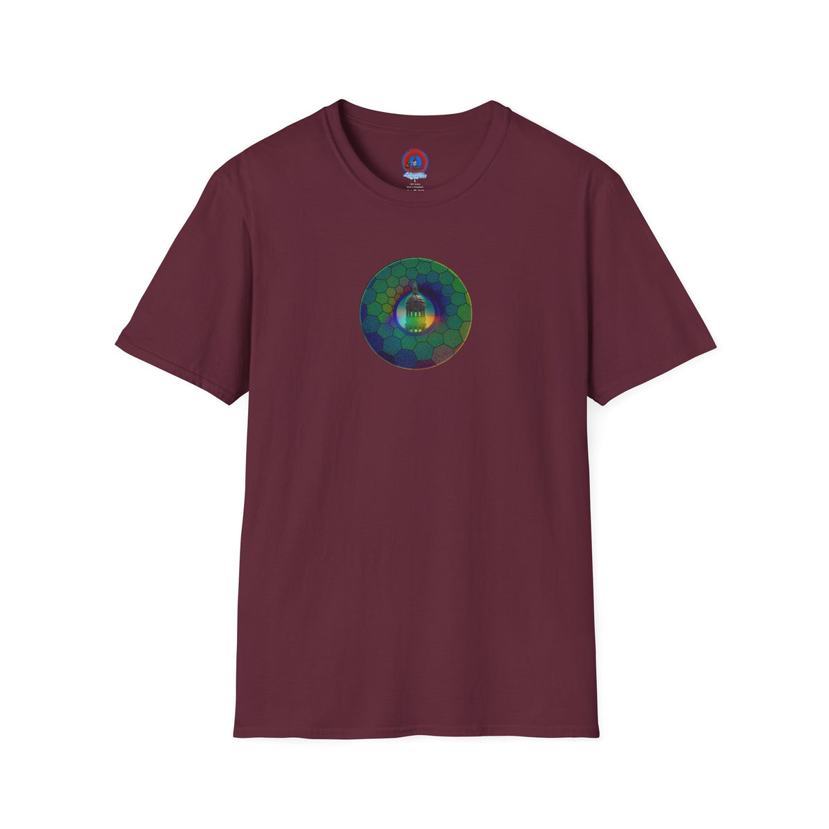 Classic Donut Tee - Unisex Soft-Style - "Save the Mondegreen City Hall Clock Tower" - hexadonut - series 1.0 -variant 1 - green donut