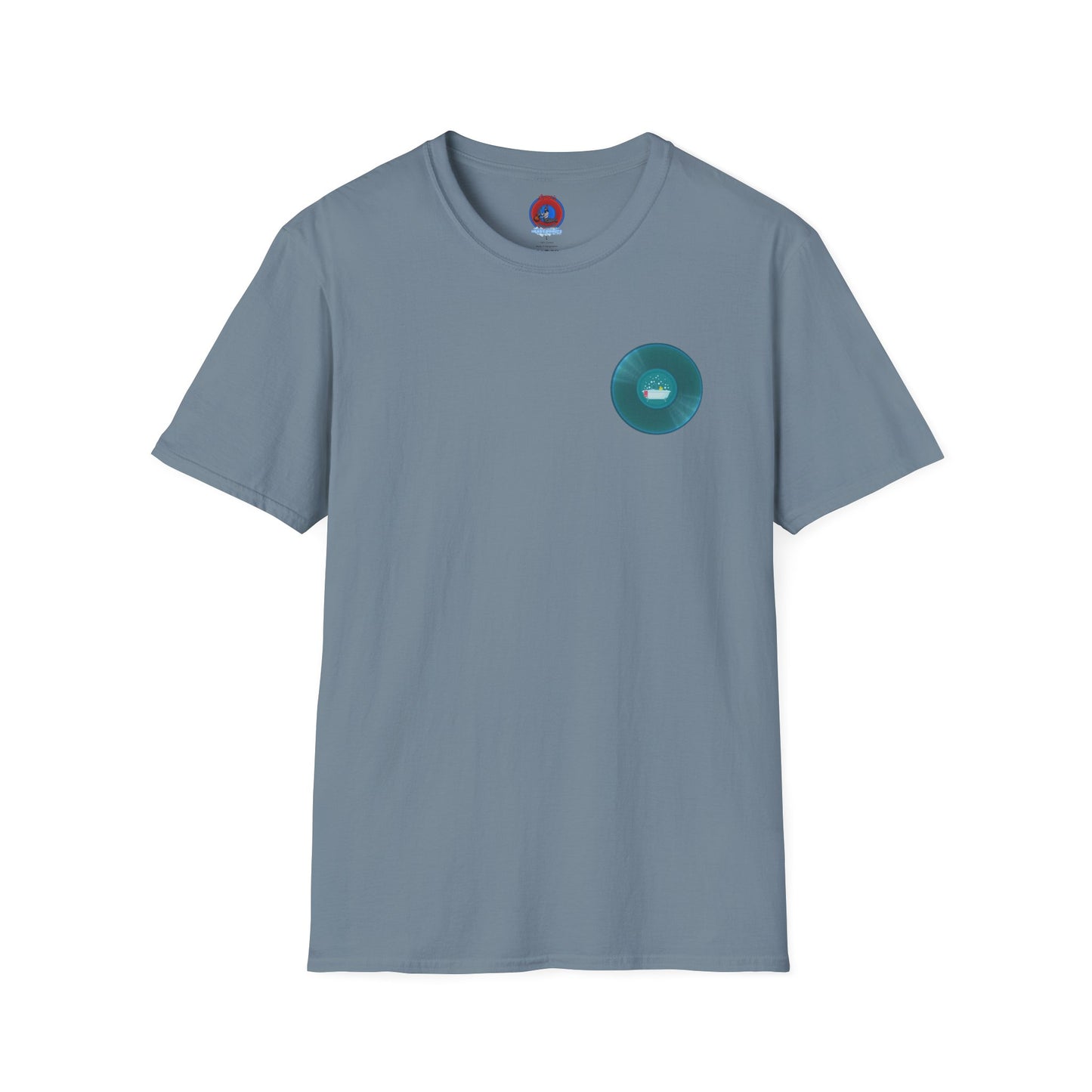 Classic Donut Tee - Unisex Soft-Style - "Bathtub Fun" - dark aquamarine donut