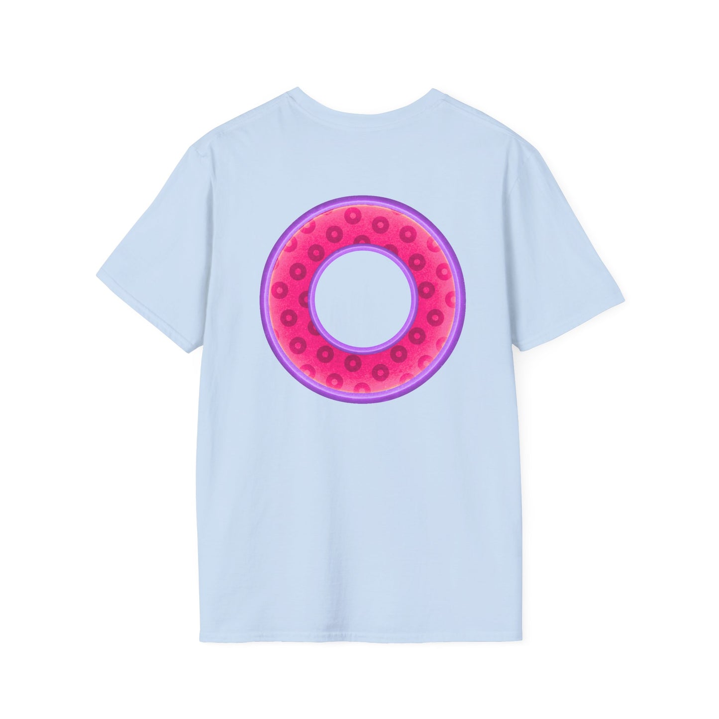 Plain Donuts/Unisex Soft-Style - "Plain Wide Mouthed Paradoxical Donuts" - magenta/light purple donuts
