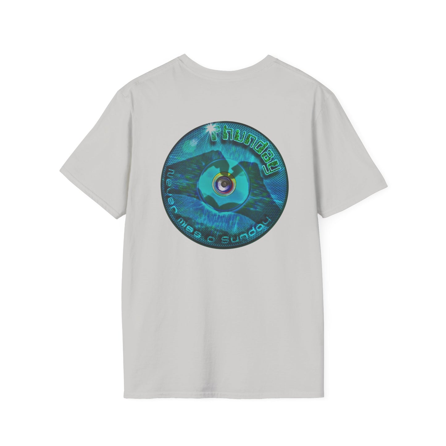 Classic Donut Tee - Unisex Soft-Style - "Sunday Phunday" - series 1.0 - variant 1 - teal donut