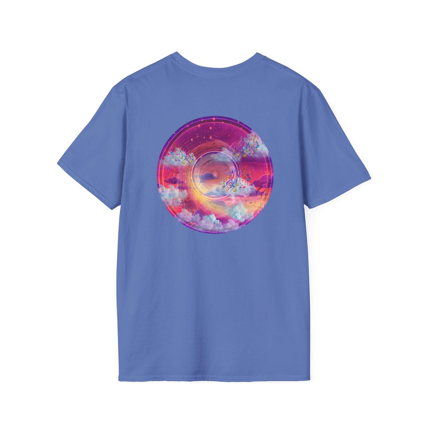 Classic Donut Tee - Unisex Soft-Style - "Conjurers of Donuts" - series 1.0  - magenta/purple donut