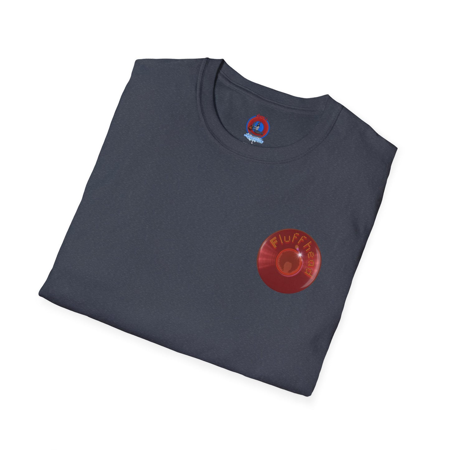 Classic Donut Tee - Unisex Soft-Style - "The Fluffernutter Donut" - series 1.0 - dark red donut