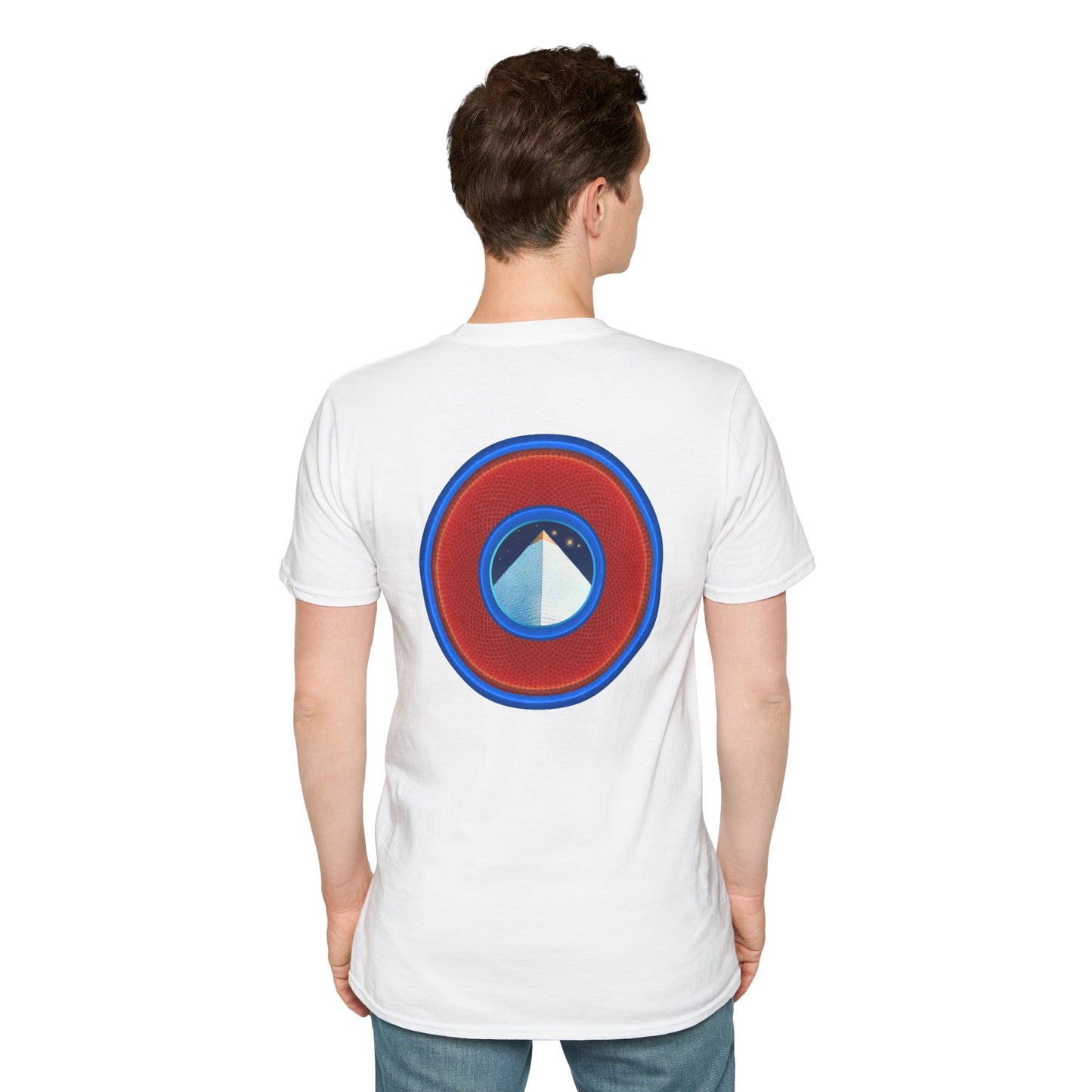 Classic Donut Tee - Unisex Soft-Style - "Limestone Donuts so Large" - variant 1 - red donut