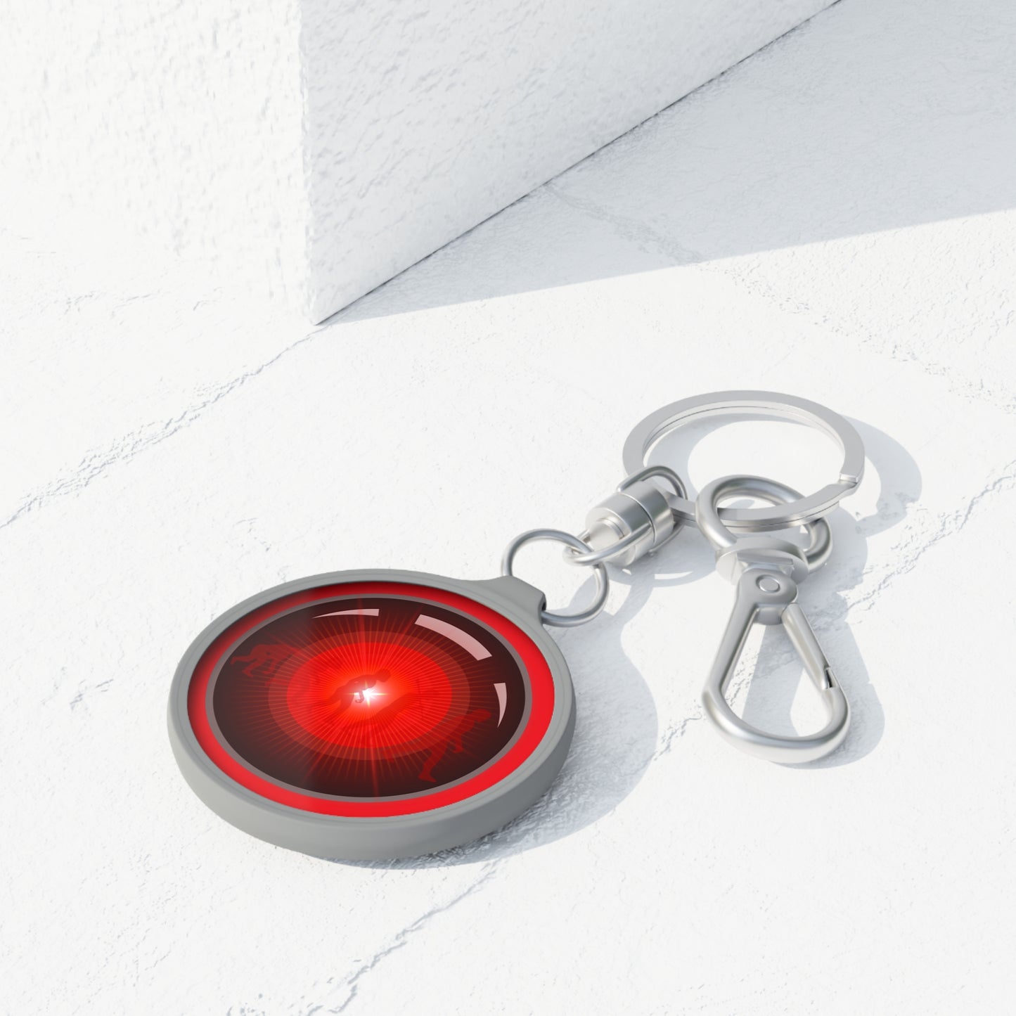 Lumpy Donut Keychain - "2025: A Donut Odyssey - Hal's Donut" - series 1.0 - variant 1 - red/black donut