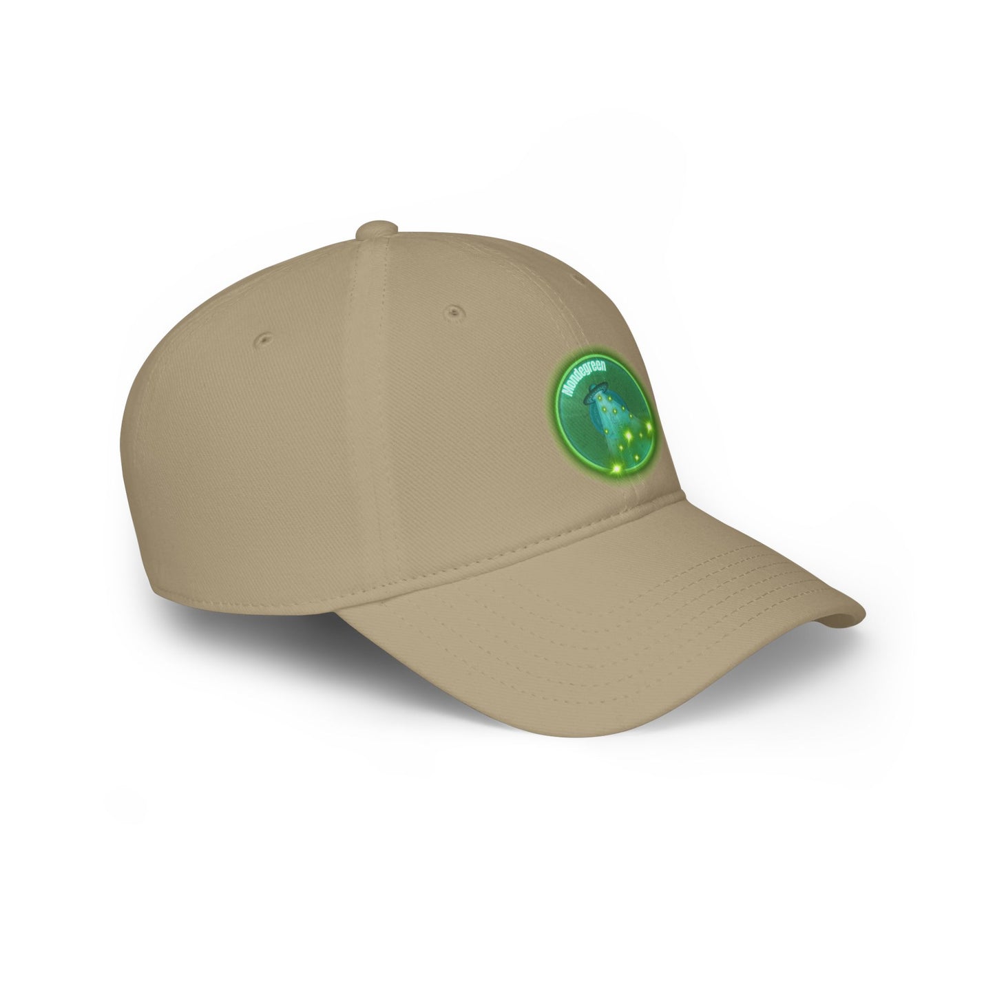 Lumpy Donut Baseball Cap - "Close Encounters of the Delaware Kind" - variant 1 - vivid green record donut w/