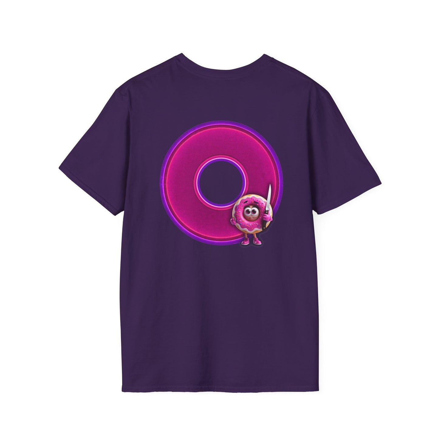 Classic Donut Tee - Unisex Soft-Style - "My Friend the Donut " - series 1.0  - variant 3 - magenta/purple donut