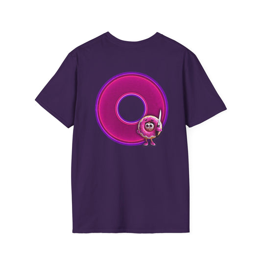 Classic Donut Tee - Unisex Soft-Style - "My Friend the Donut " - series 1.0  - variant 3 - magenta/purple donut