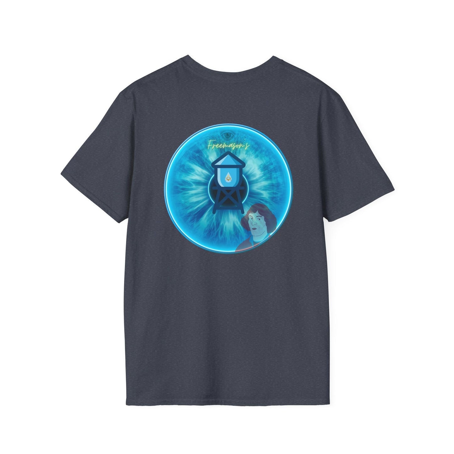 Classic Donut Tee - Unisex Soft-Style - "The Peering Donut of Opacity" - light blue idonut - variant 3