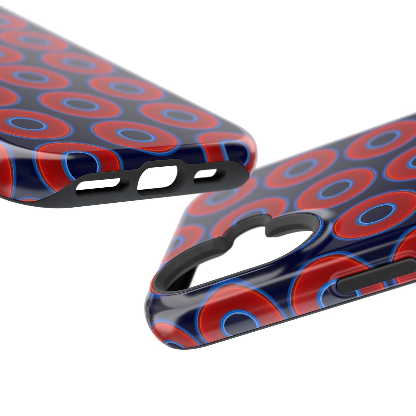 Copy of Magnetic Tough Donut Case - red vivid donut print w/midnight blue background