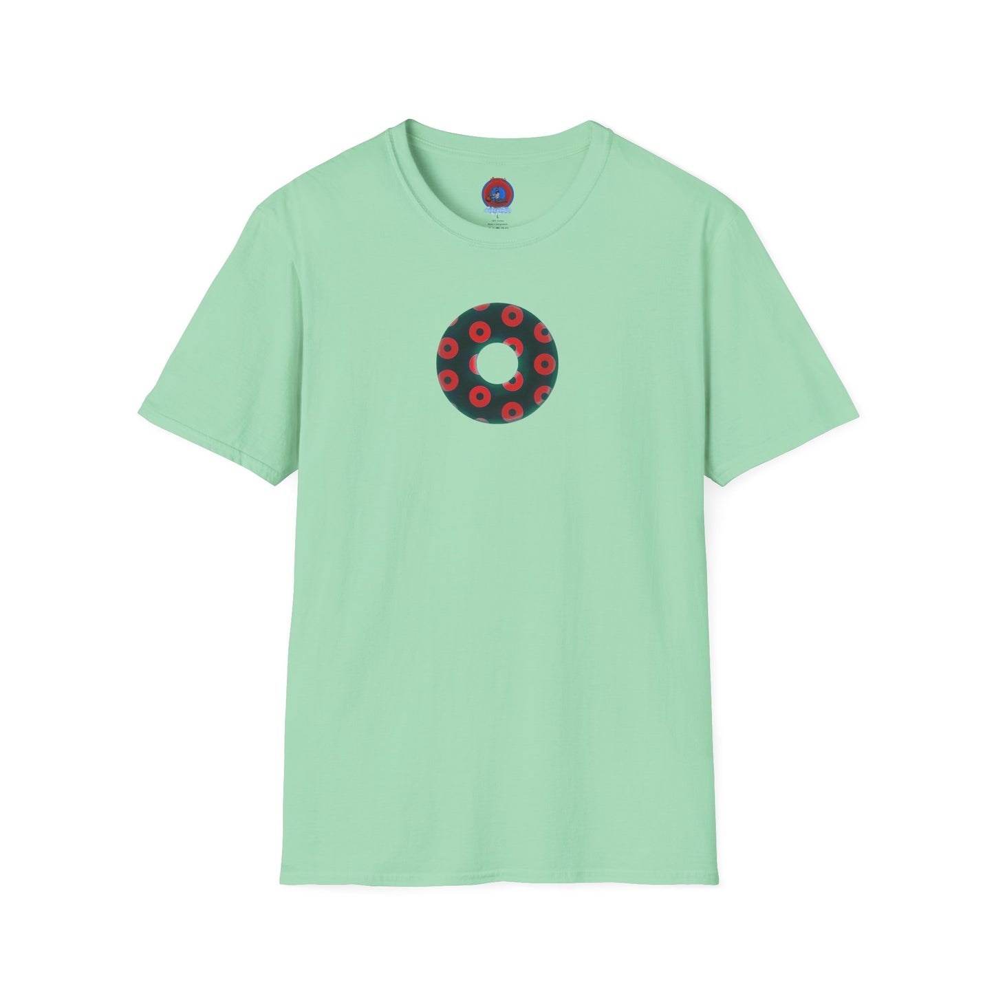Plain Donuts/Unisex Soft-Style - "Plain Blimpy Paradoxical Donuts" - dark green/red donuts