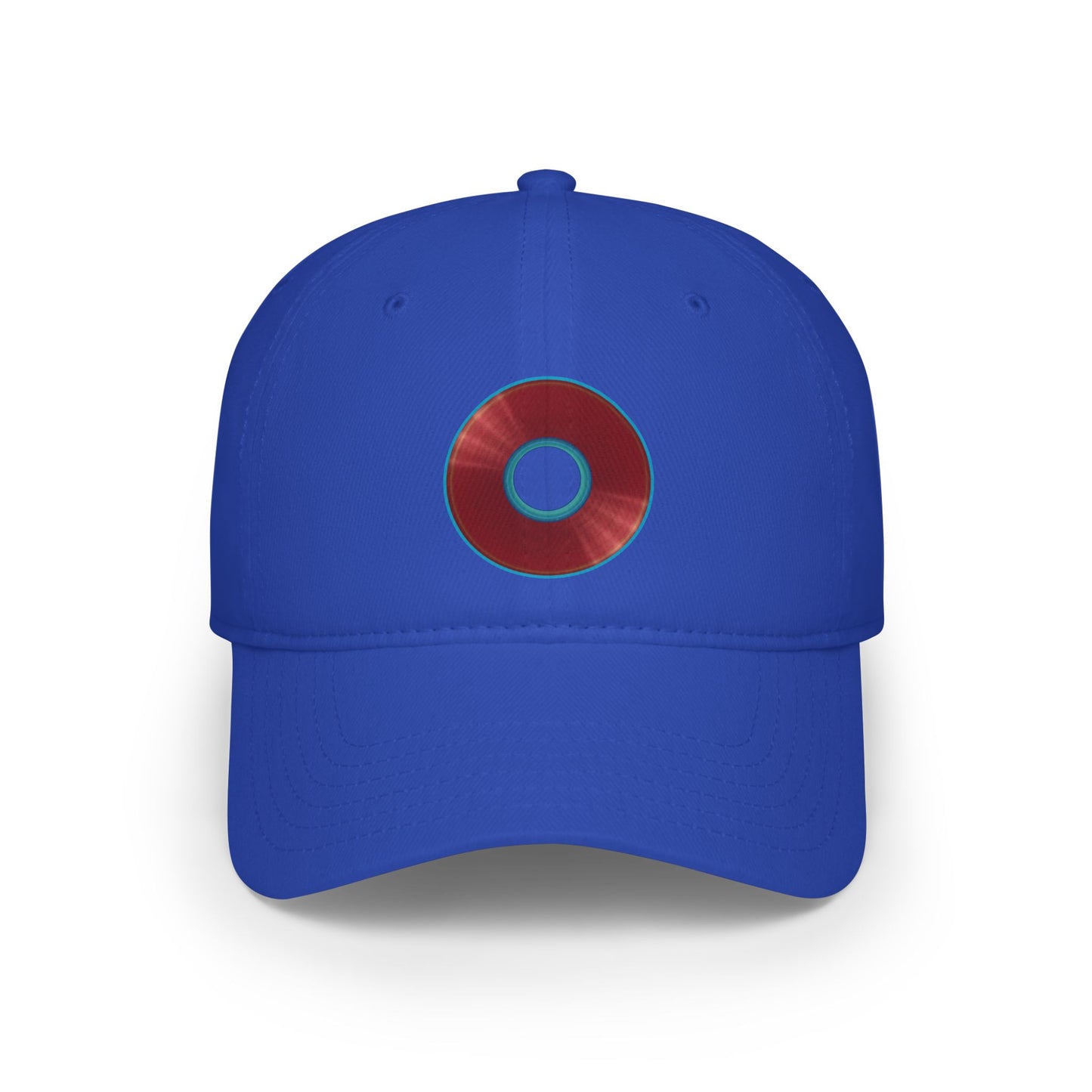 Lumpy Donut Baseball Cap - "Plain [Mary] Jane" - vivid dark record red donut w/