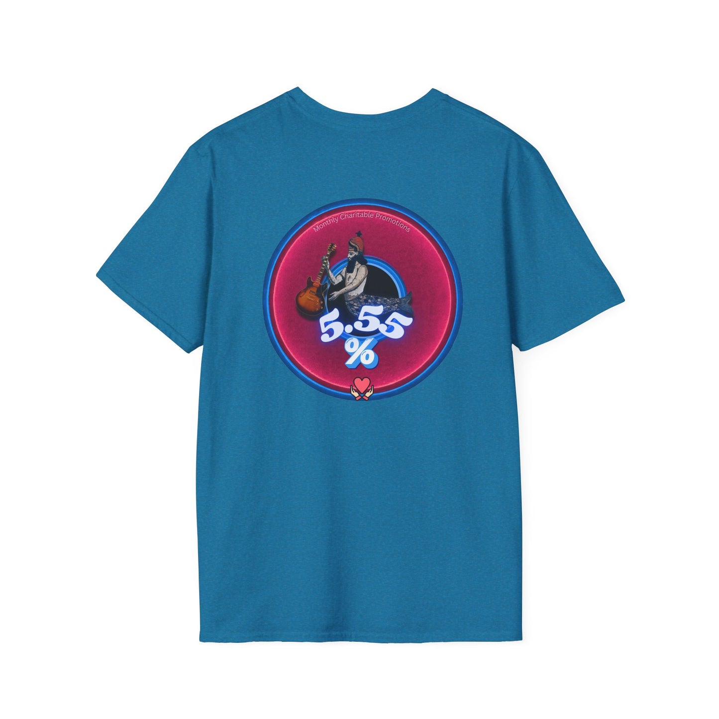 Classic Donut Tee - Unisex Soft-Style - "The 5.55% Donut" - vivid magenta donut - [*charitable print - 5.55% of profit to General Fund]