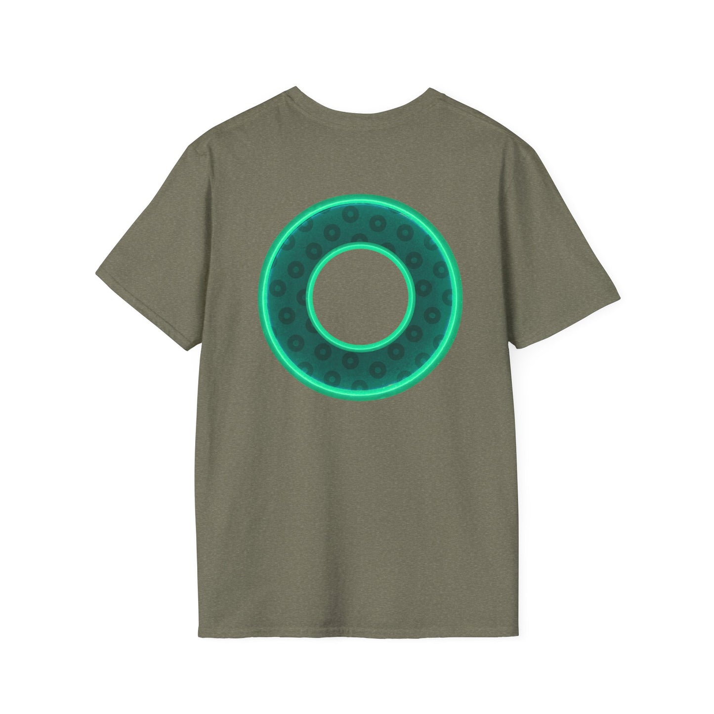 Plain Donuts/Unisex Soft-Style - "Plain Wide Mouthed Paradoxical Donuts" - forest green/mint green donuts