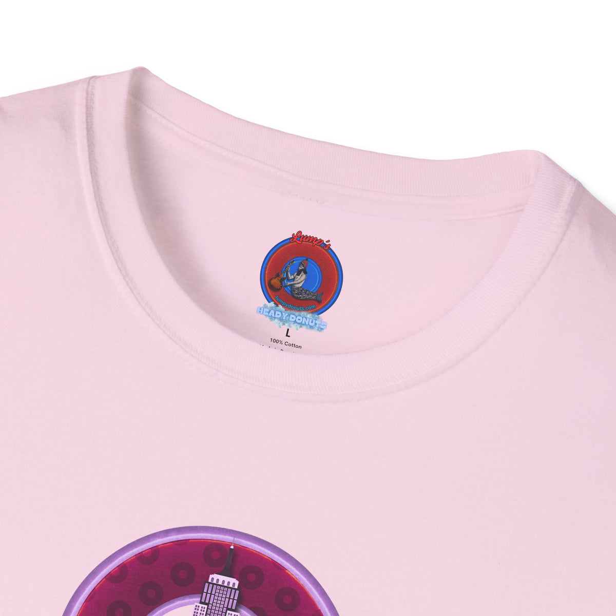 Classic Donut Tee - Unisex Soft-Style - "Simple Prep Donuts" - widemouthed purple/light purple donut
