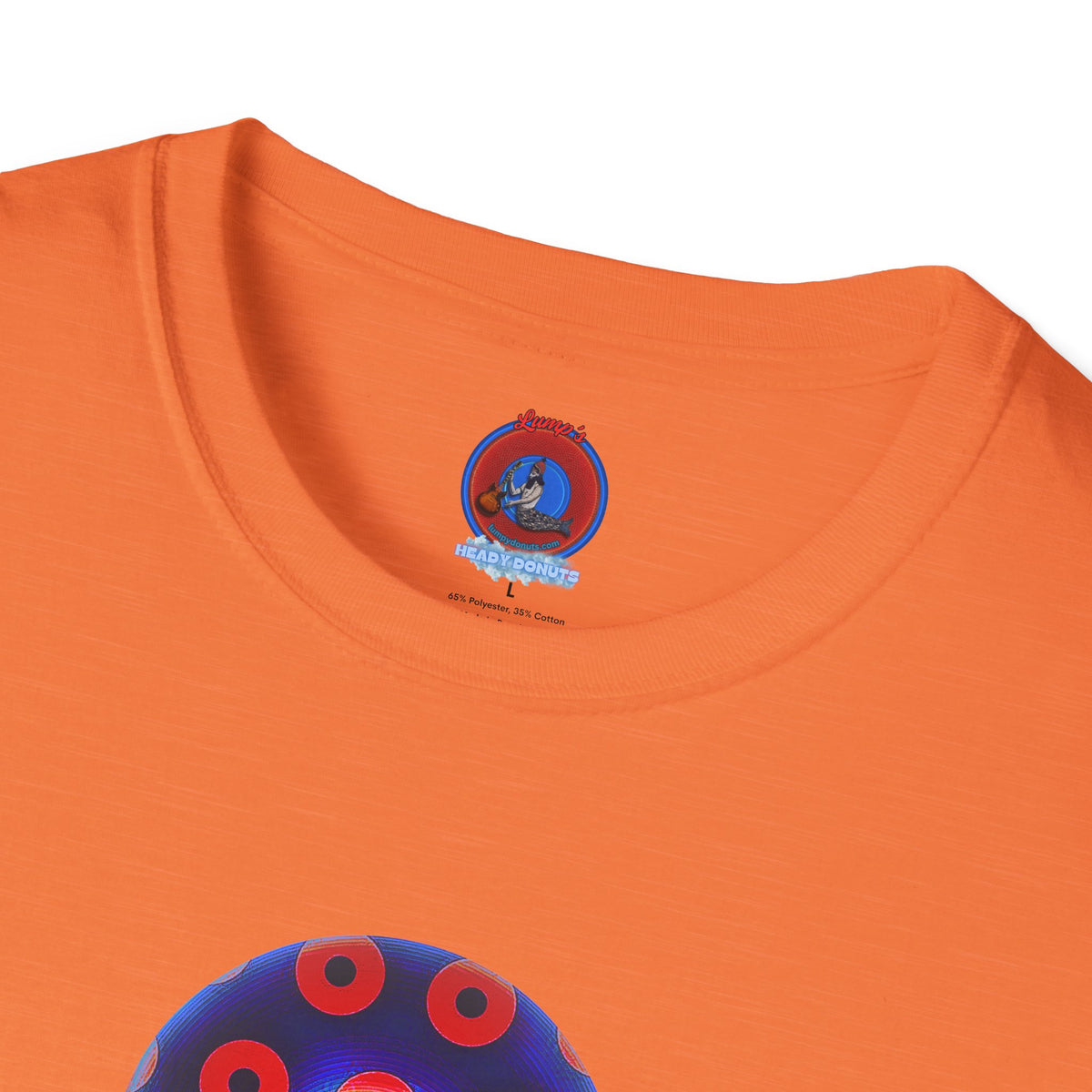 Classic Donut Tee - Unisex Soft-Style - "El Fuego Donut" - paradoxical blue/red donut