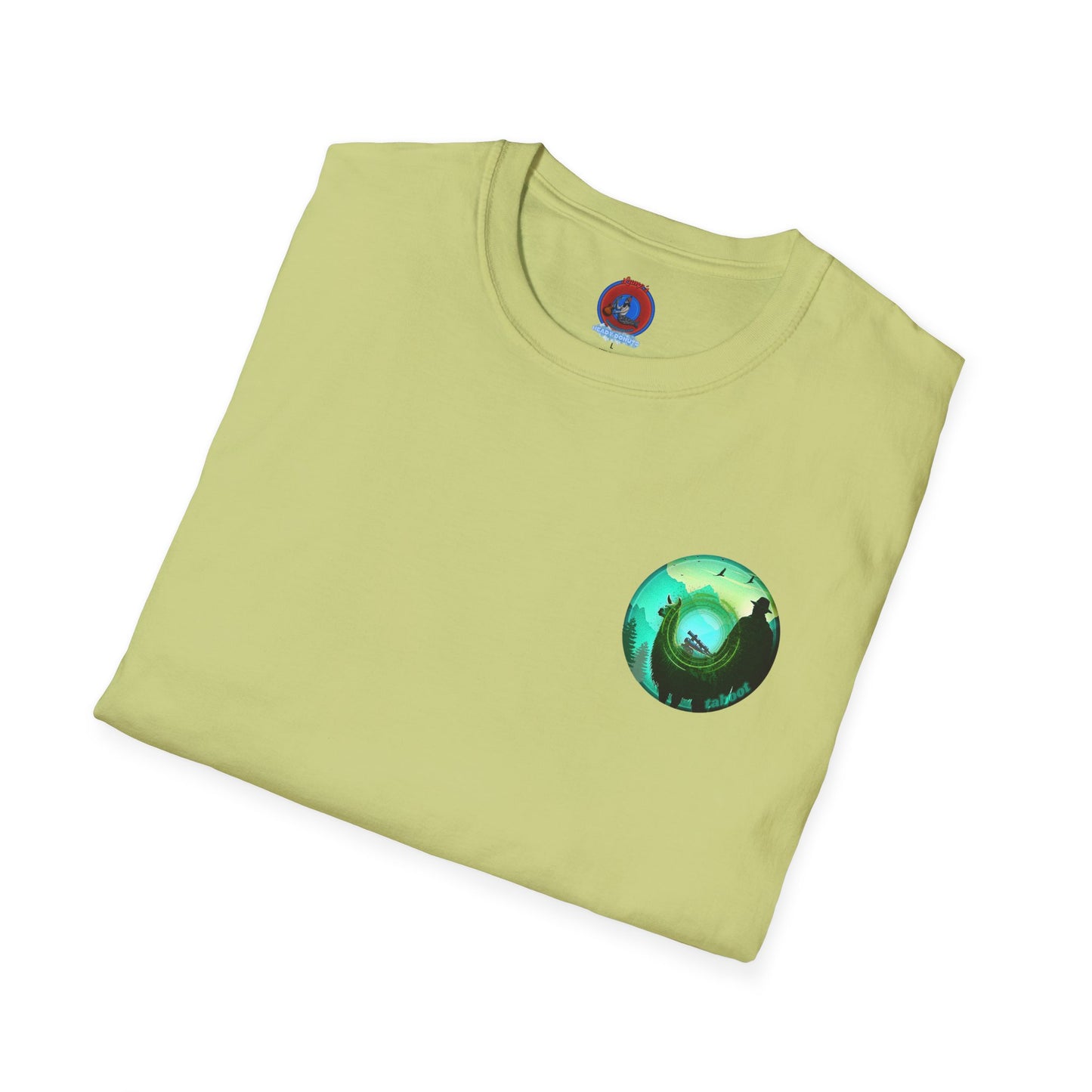 Classic Donut Tee - Unisex Soft-Style - "The Taboo(t) Donut" - green/picture donut