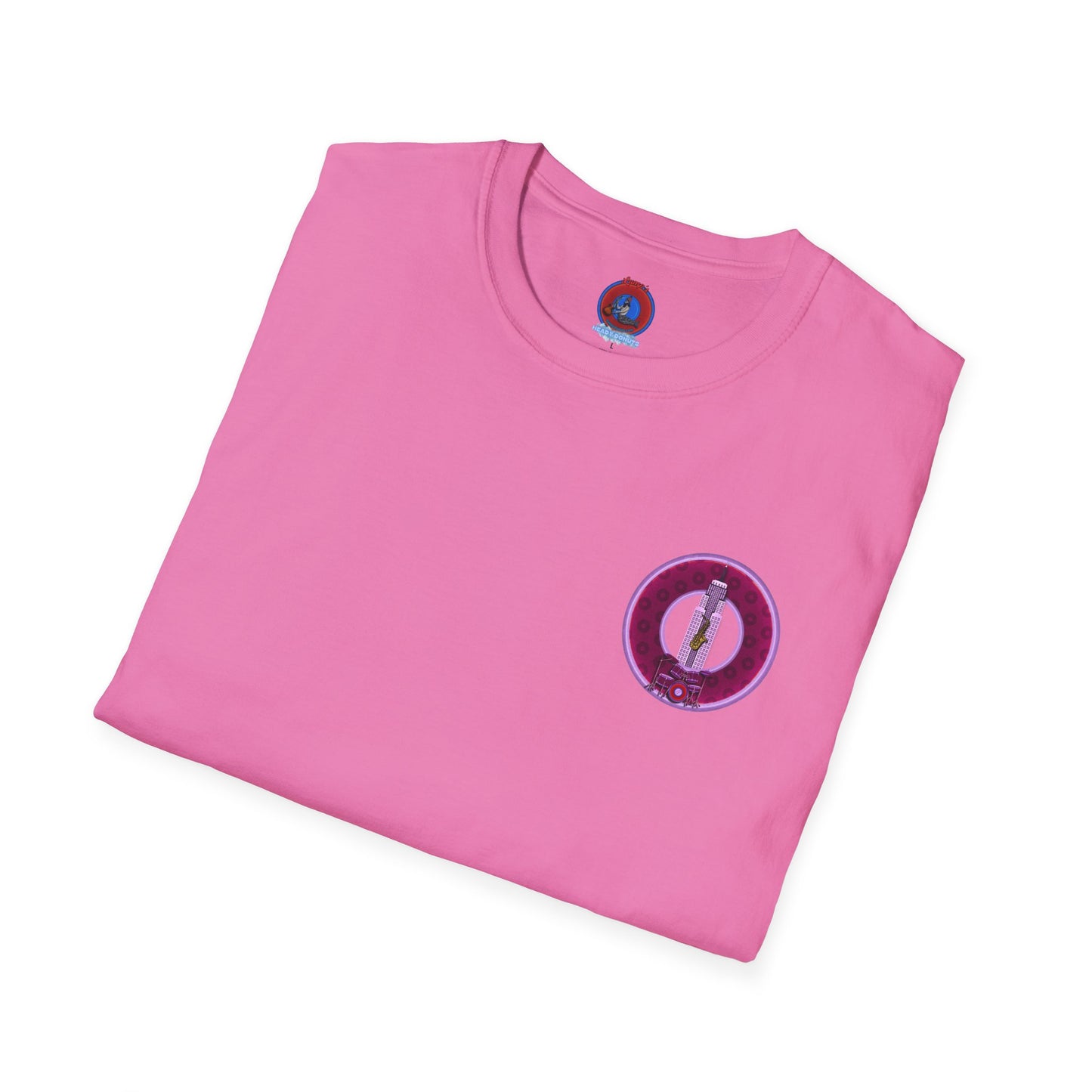 Classic Donut Tee - Unisex Soft-Style - "Simple Prep Donuts" - widemouthed purple/light purple donut