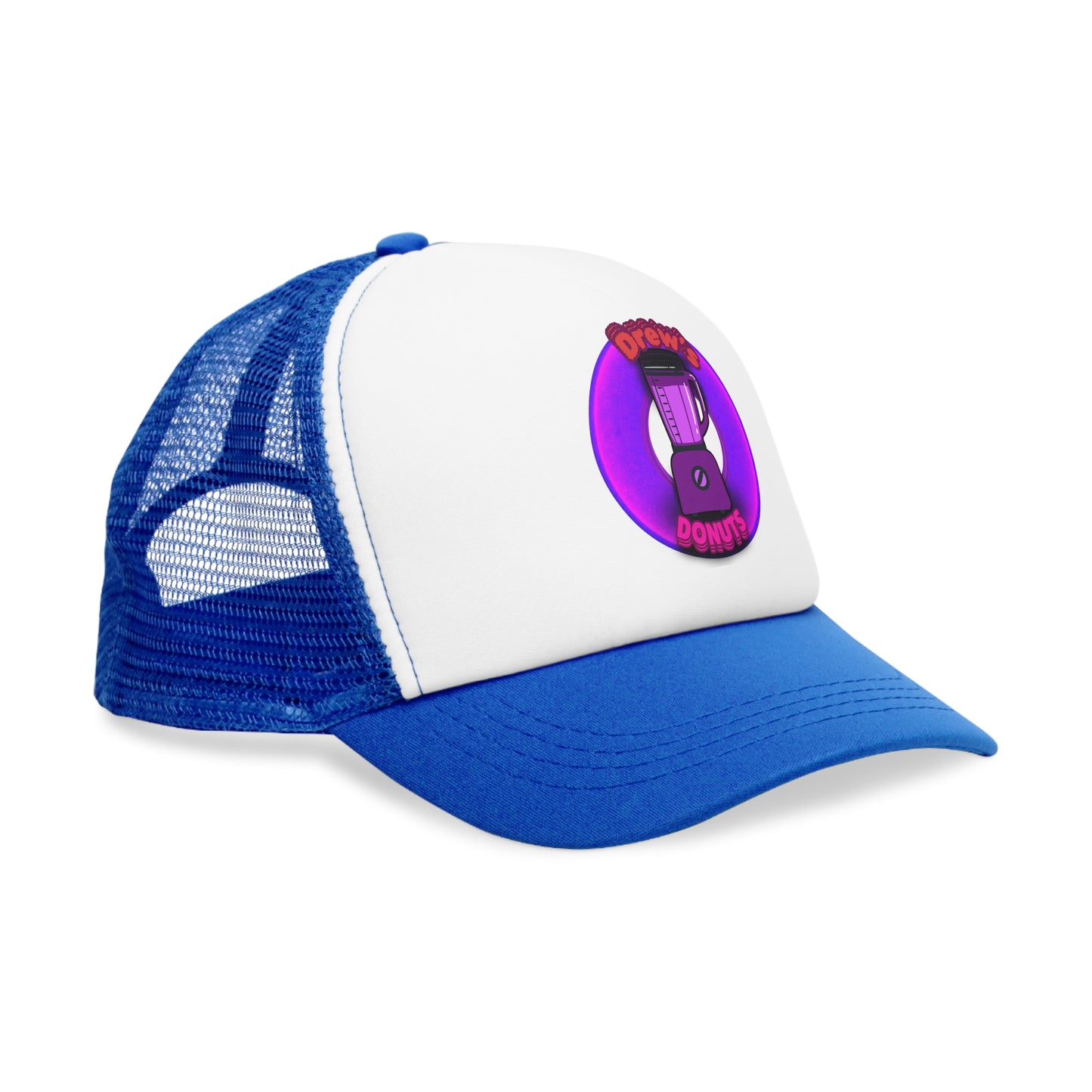 Lumpy Trucker Hat - "Drew's Lumpy Donuts Puréed " - purple donut