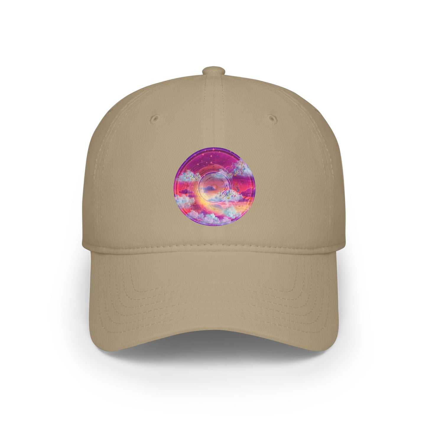 Lumpy Donut Baseball Cap - "Pillow Donuts!" - magenta/purpole donut w/