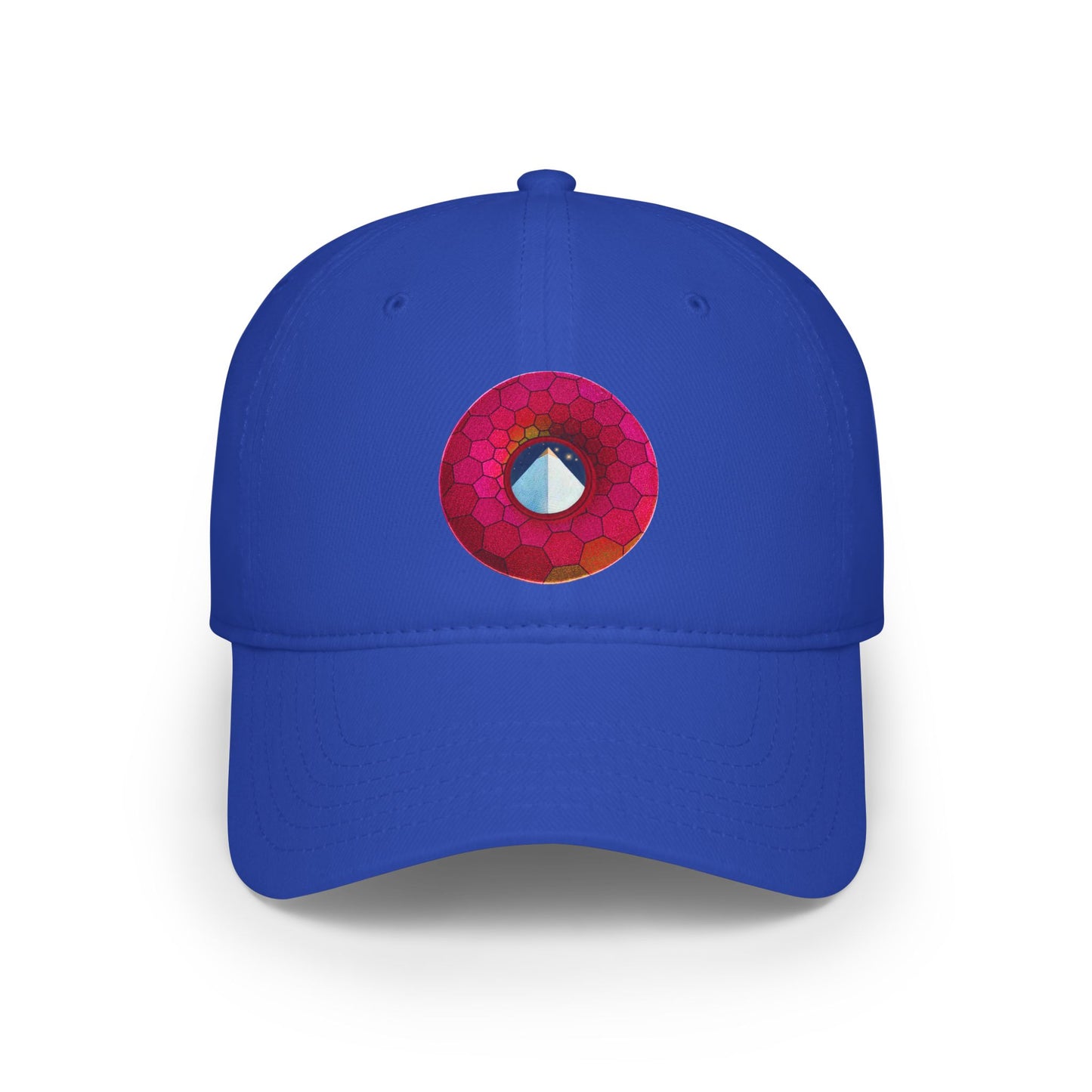 Lumpy Donut Baseball Cap - "Limestone Donut Caps So Large" - variant 5 - magenta hexadonut w/