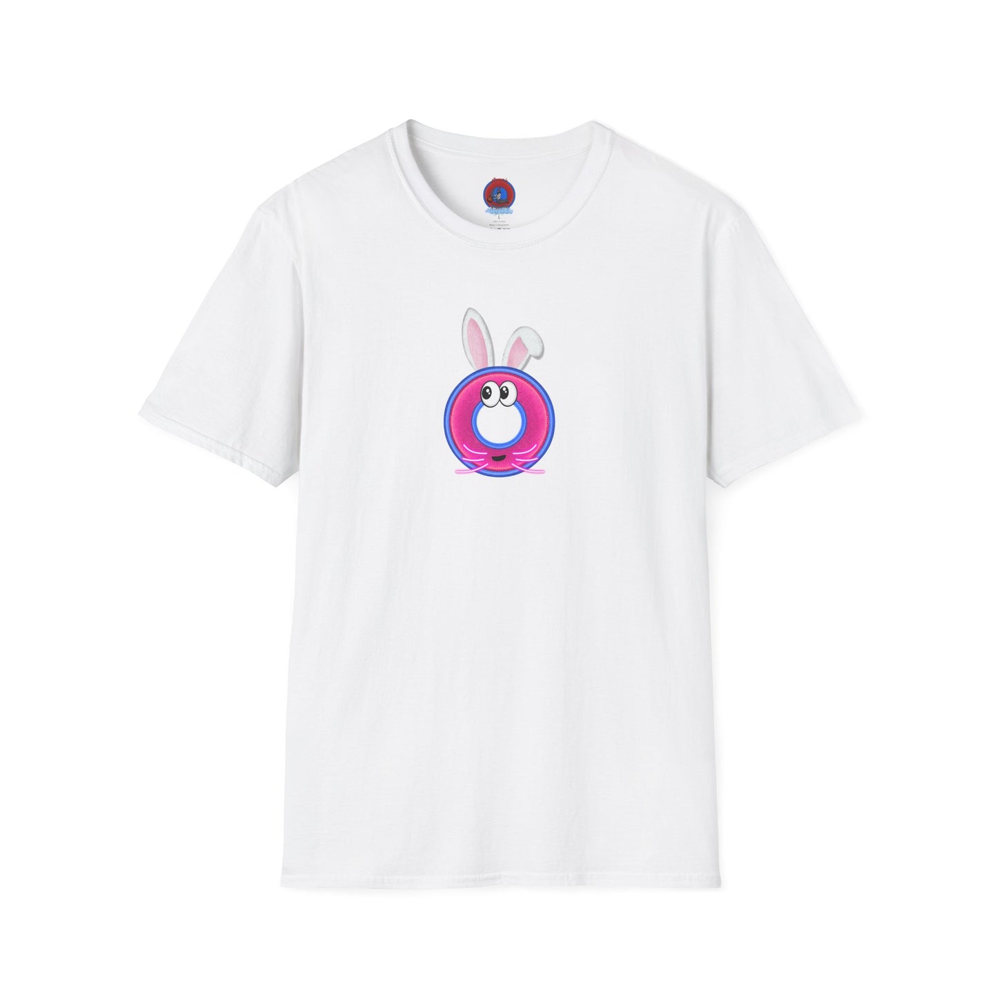 Classic Donut Tee - Unisex Soft-Style - "Easter Donuts" - magenta/pink rustic donut - holiday edition