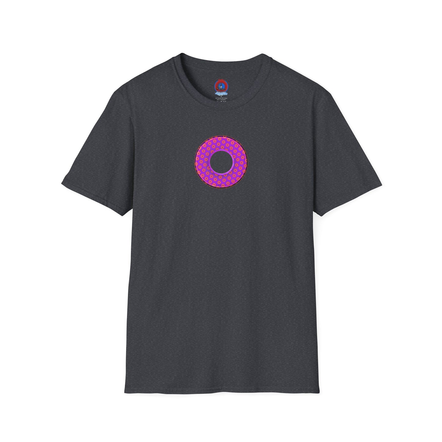 Plain Donuts/Unisex Soft-Style - "Plain Electric Paradoxical Donuts" - bright purple/red donuts