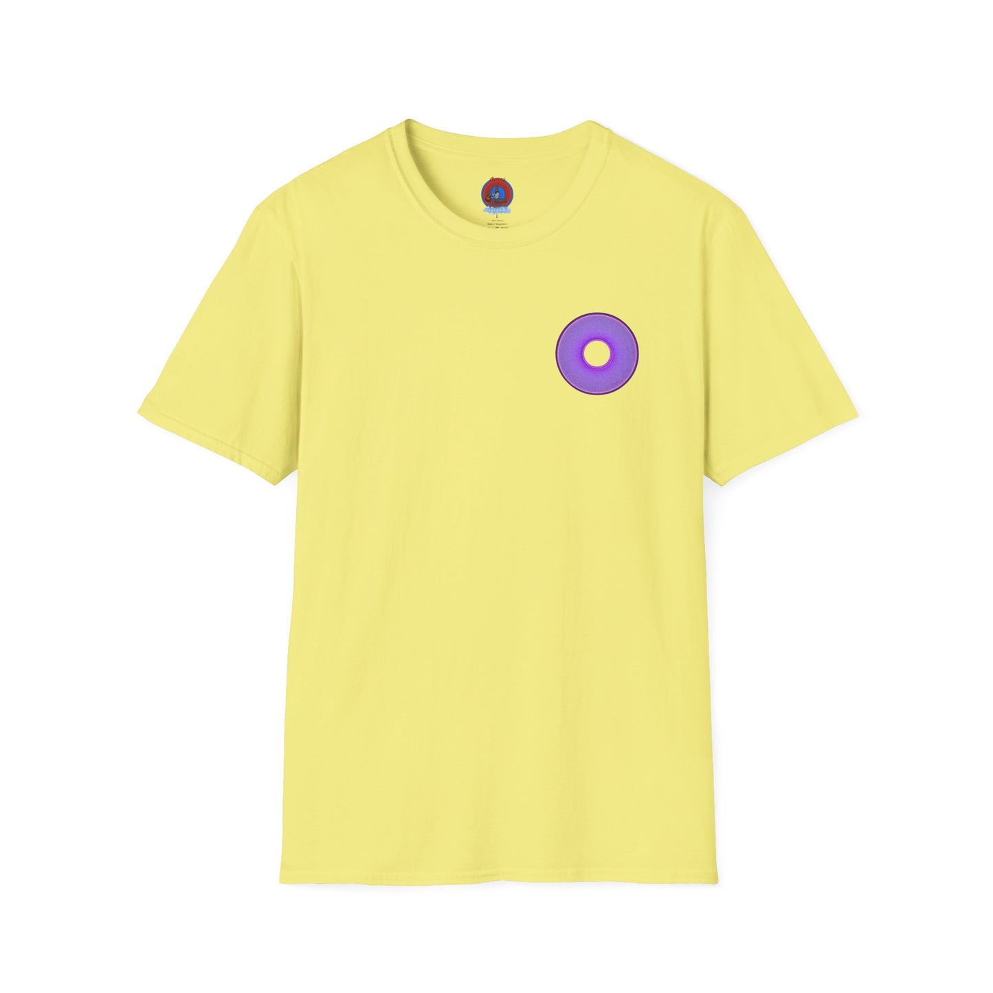 Classic Donut Tee - Unisex Soft-Style - "The Joker's Personal Tees - Troubadour Edition" - series 1.0 - variant 1 - purple donut