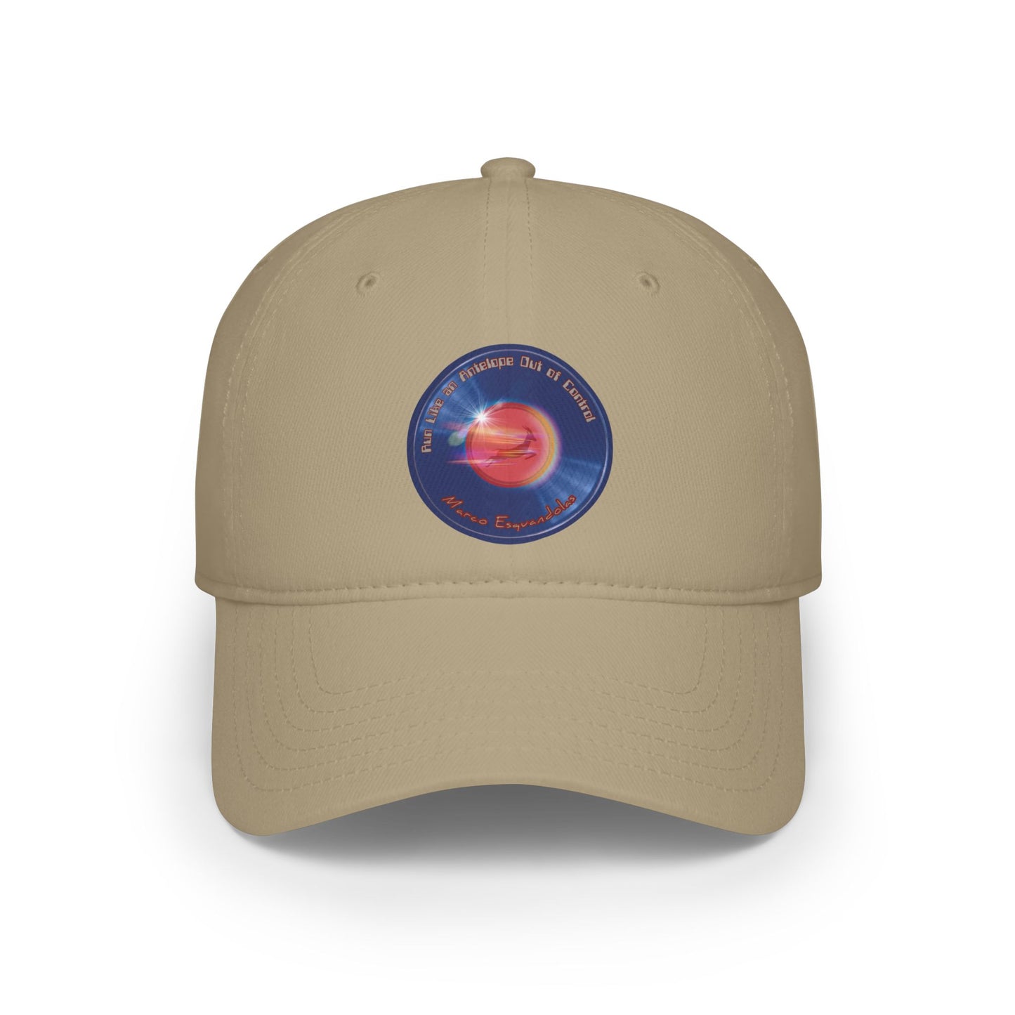 Lumpy Donut Baseball Cap - "Marco's Preferred Donut Cap" - vivid blue record donut w/