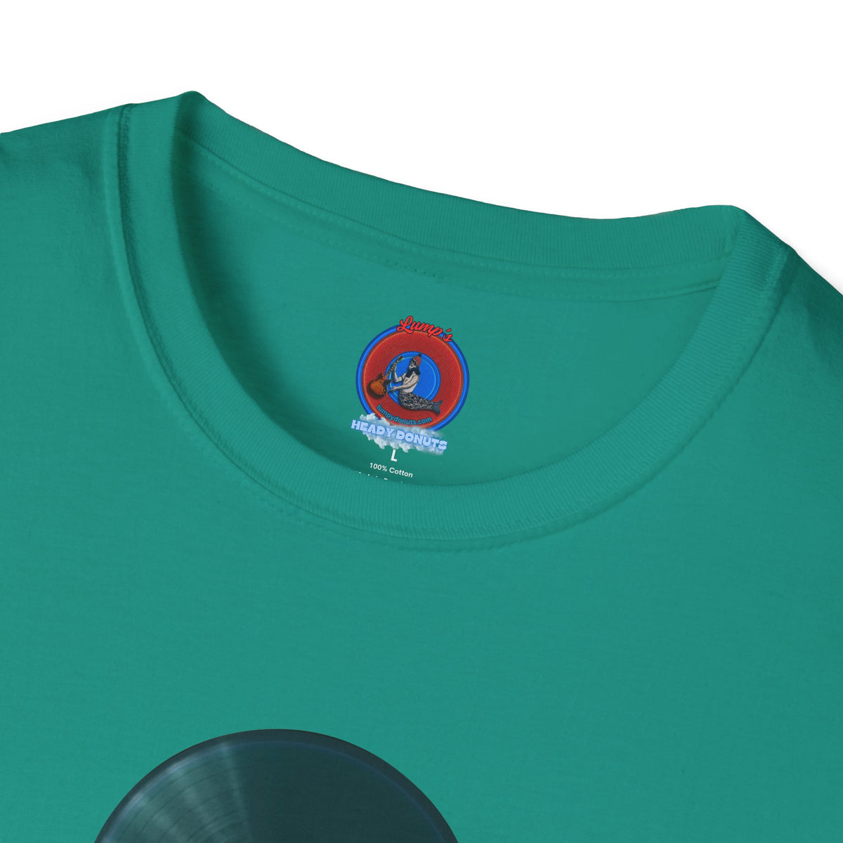 Classic Donut Tee - Unisex Soft-Style - "The Plain Record Donut" - series 1.0 - dark teal green