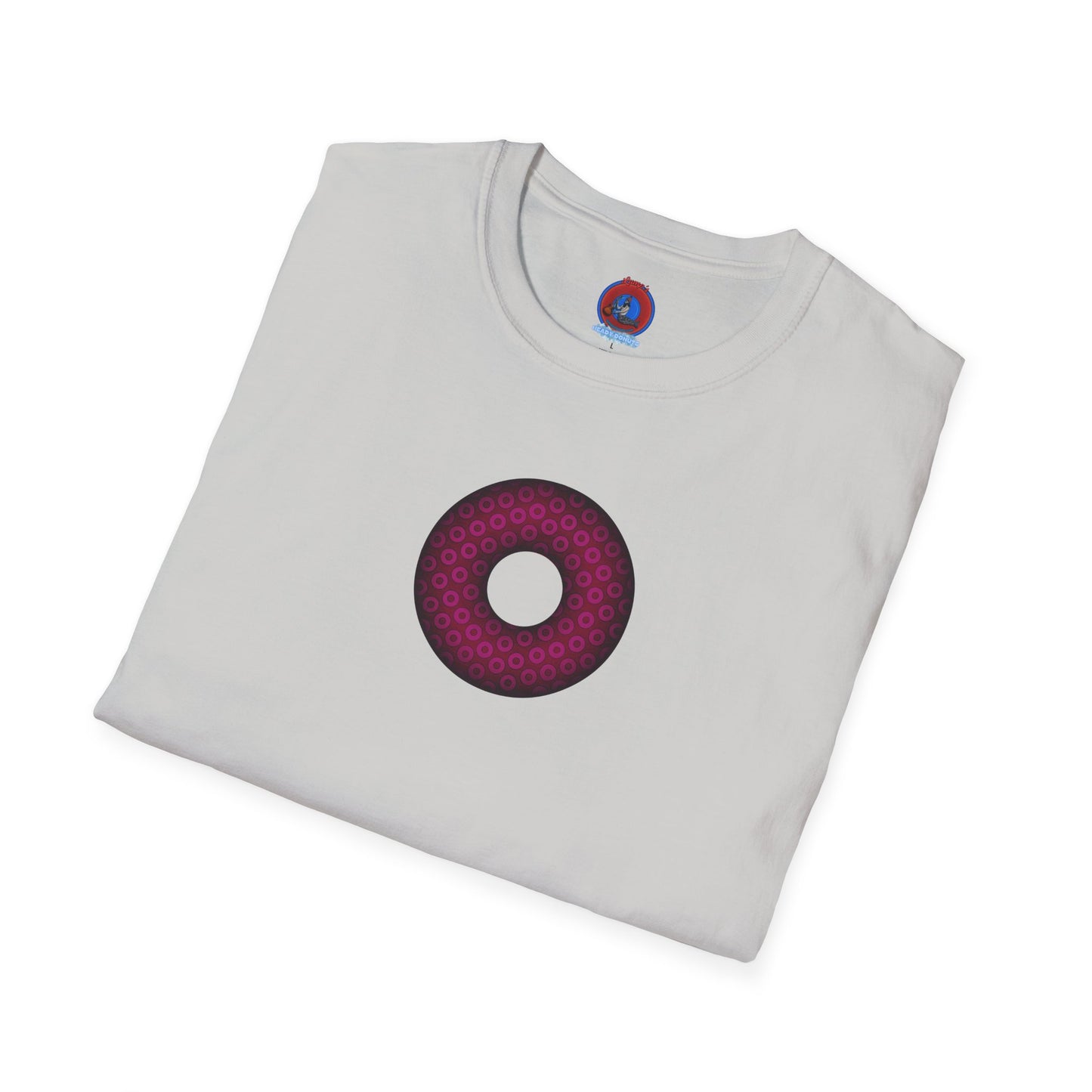 Plain Donuts/Unisex Soft-Style - "Plain Paradoxical Grided Donuts" - dark magenta/burgundy donuts