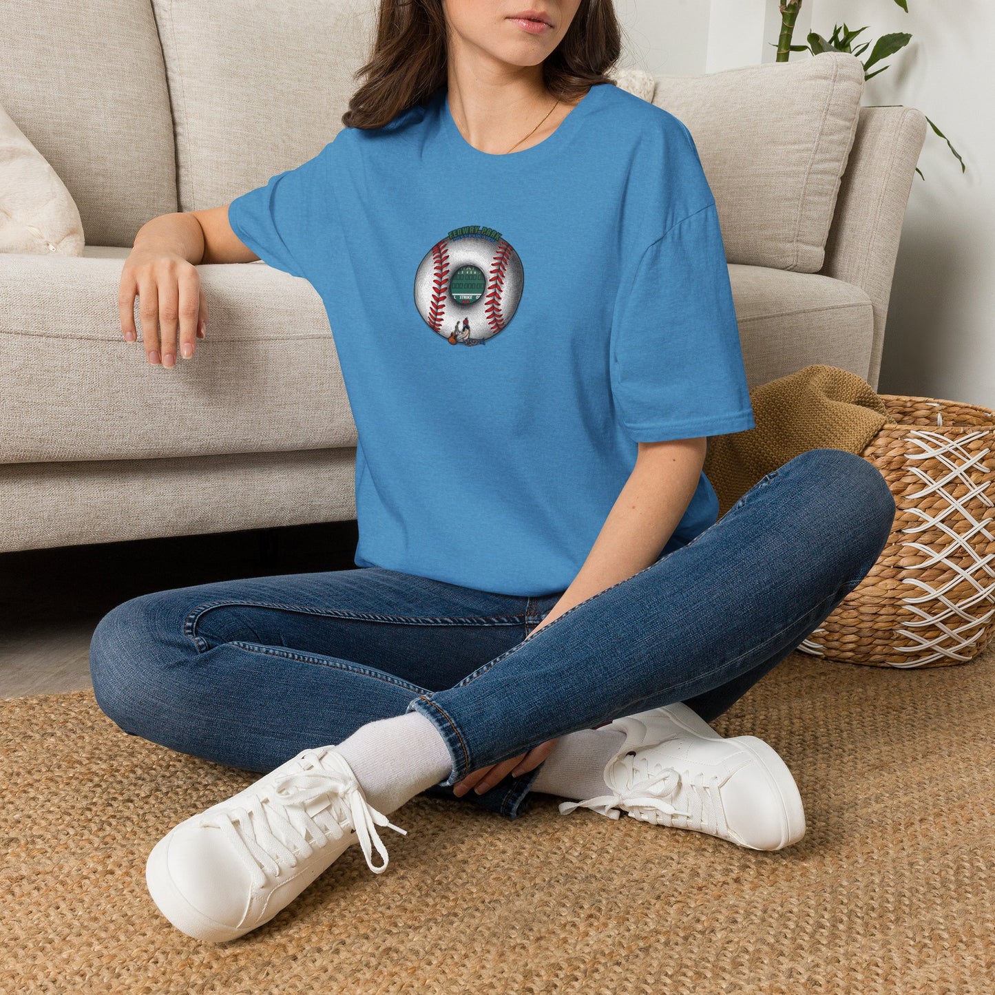 Classic Donut Tee - Unisex Soft-Style - "Phenway Ballpark Donuts" - white/red major league donut - variant 6