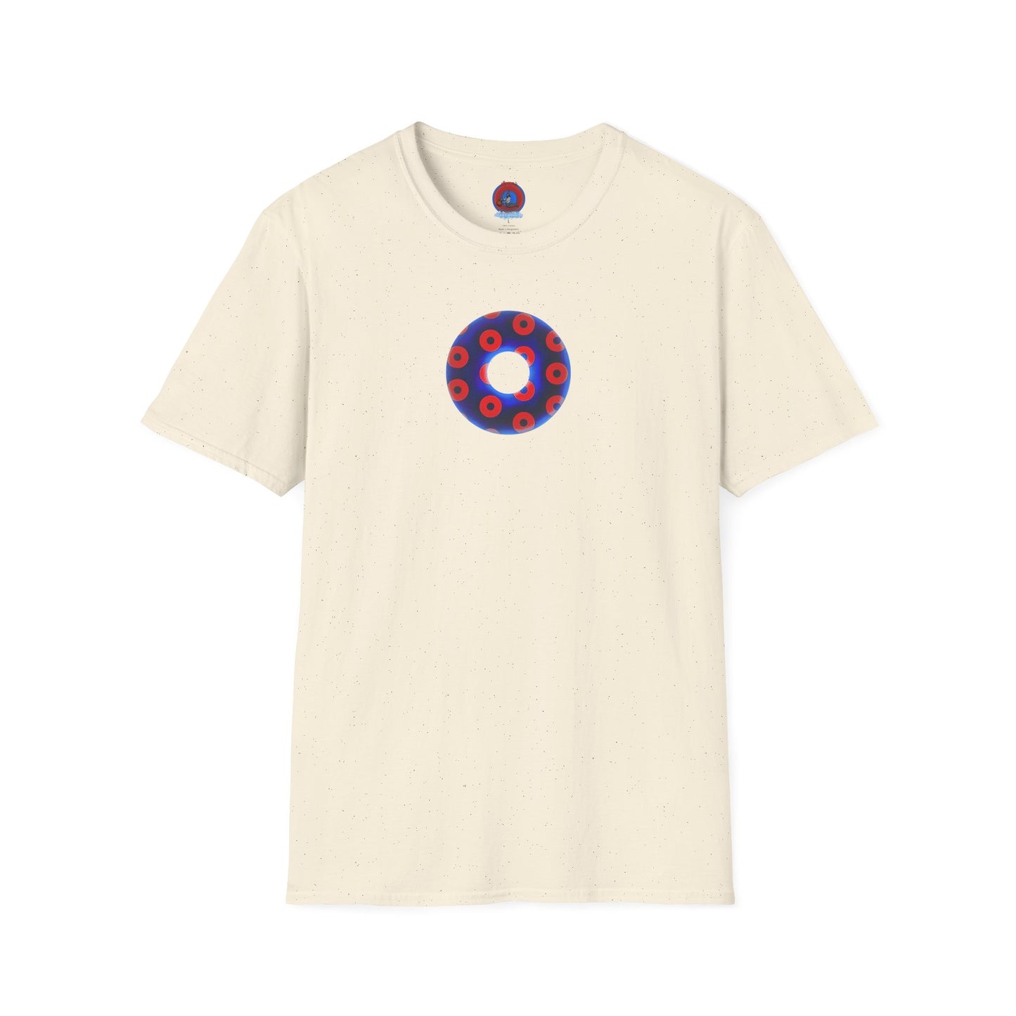 Plain Donuts/Unisex Soft-Style - "Plain Blimpy Paradoxical Donuts" - vivid royal blue/red donuts