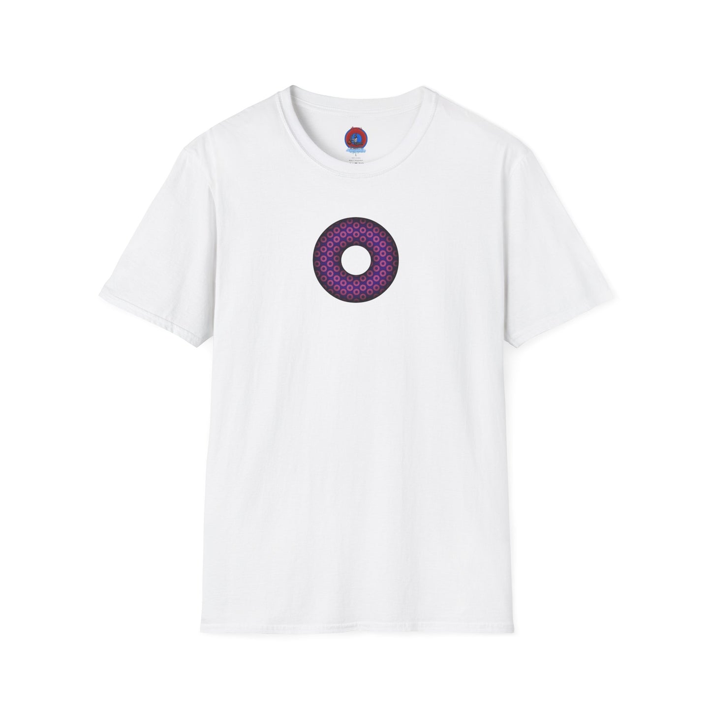 Plain Donuts/Unisex Soft-Style - "Plain Paradoxical Grided Donuts" - magenta/purple donuts