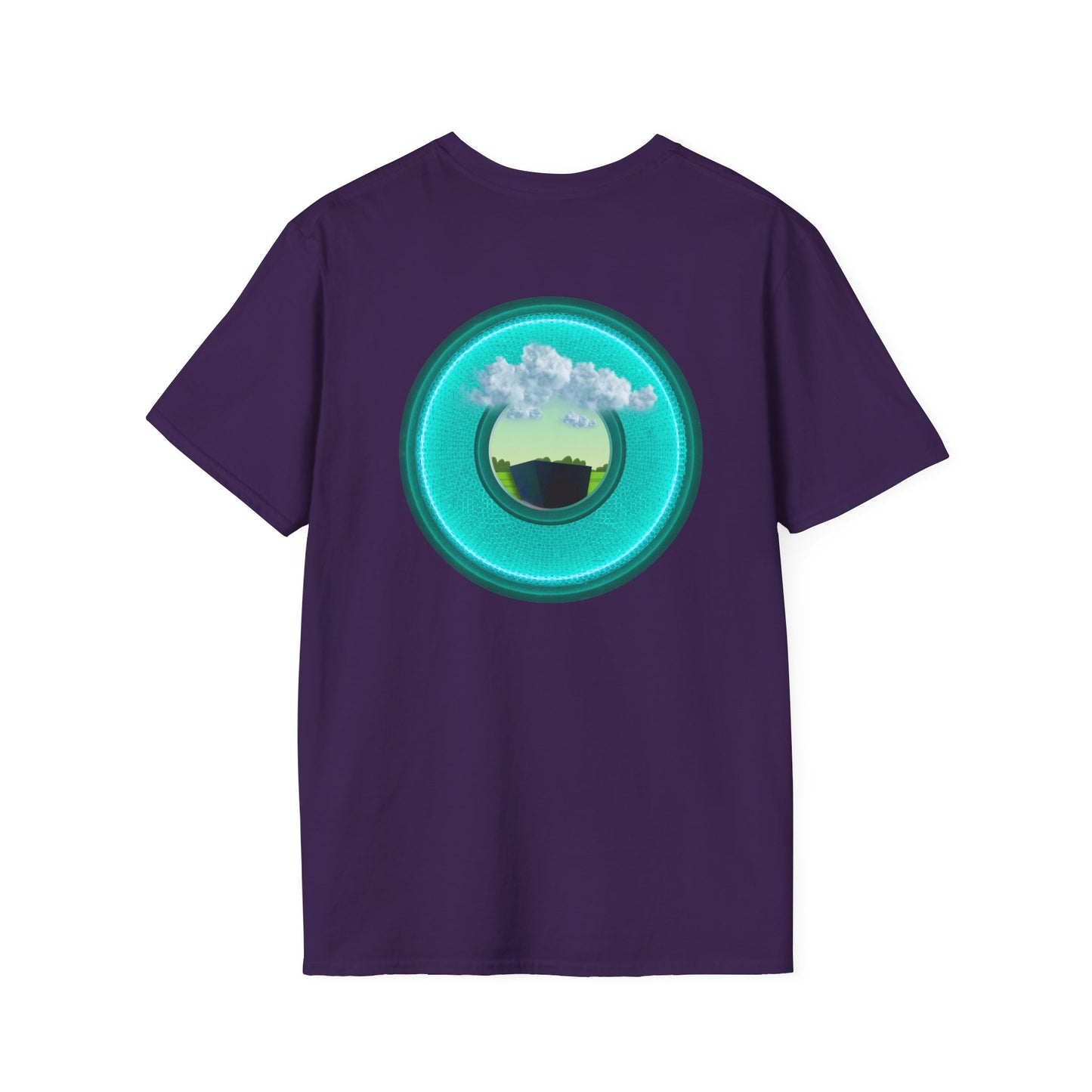Classic Donut Tee - Unisex Soft-Style - "Got Rhombus?" - series 1.0  - variant 1 - turquoise/teal donut