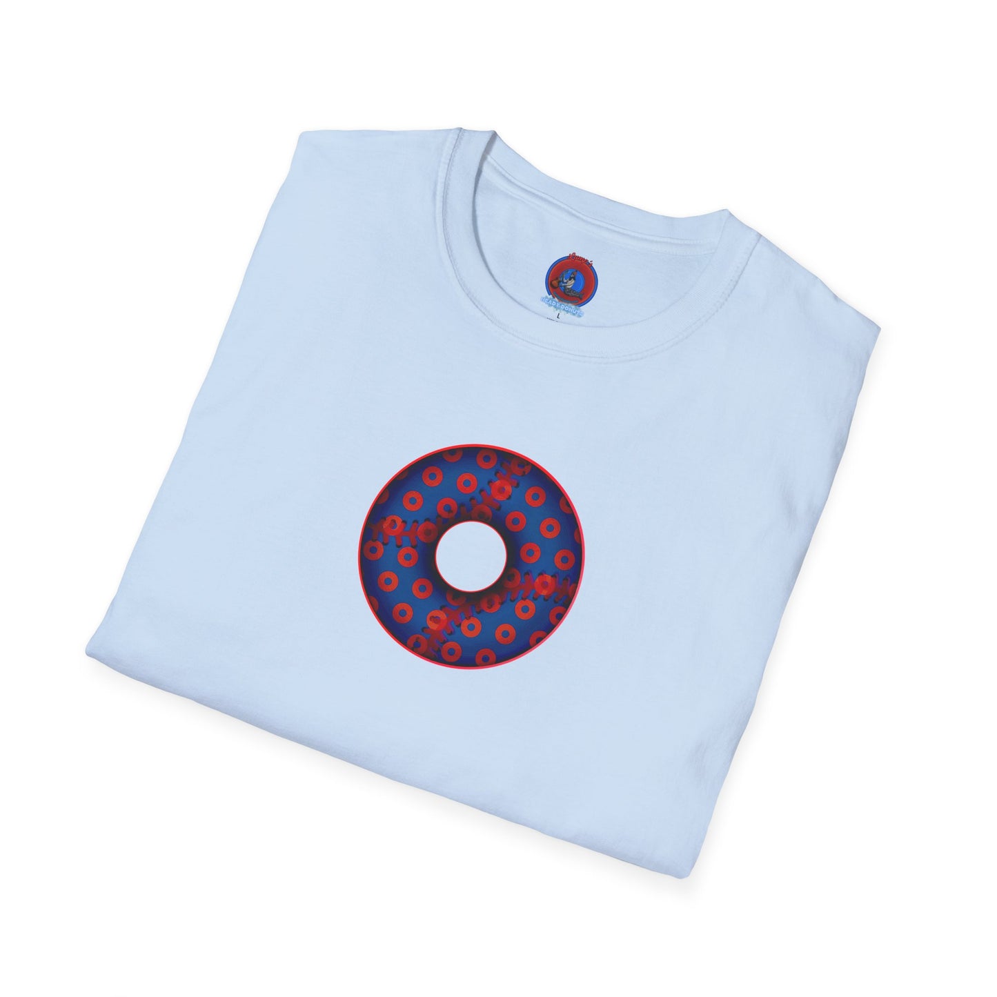 Classic Donut Tee - Unisex Soft-Style - "Phenway Ballpark Donuts" - vivid baseball paradox donut - variant 5