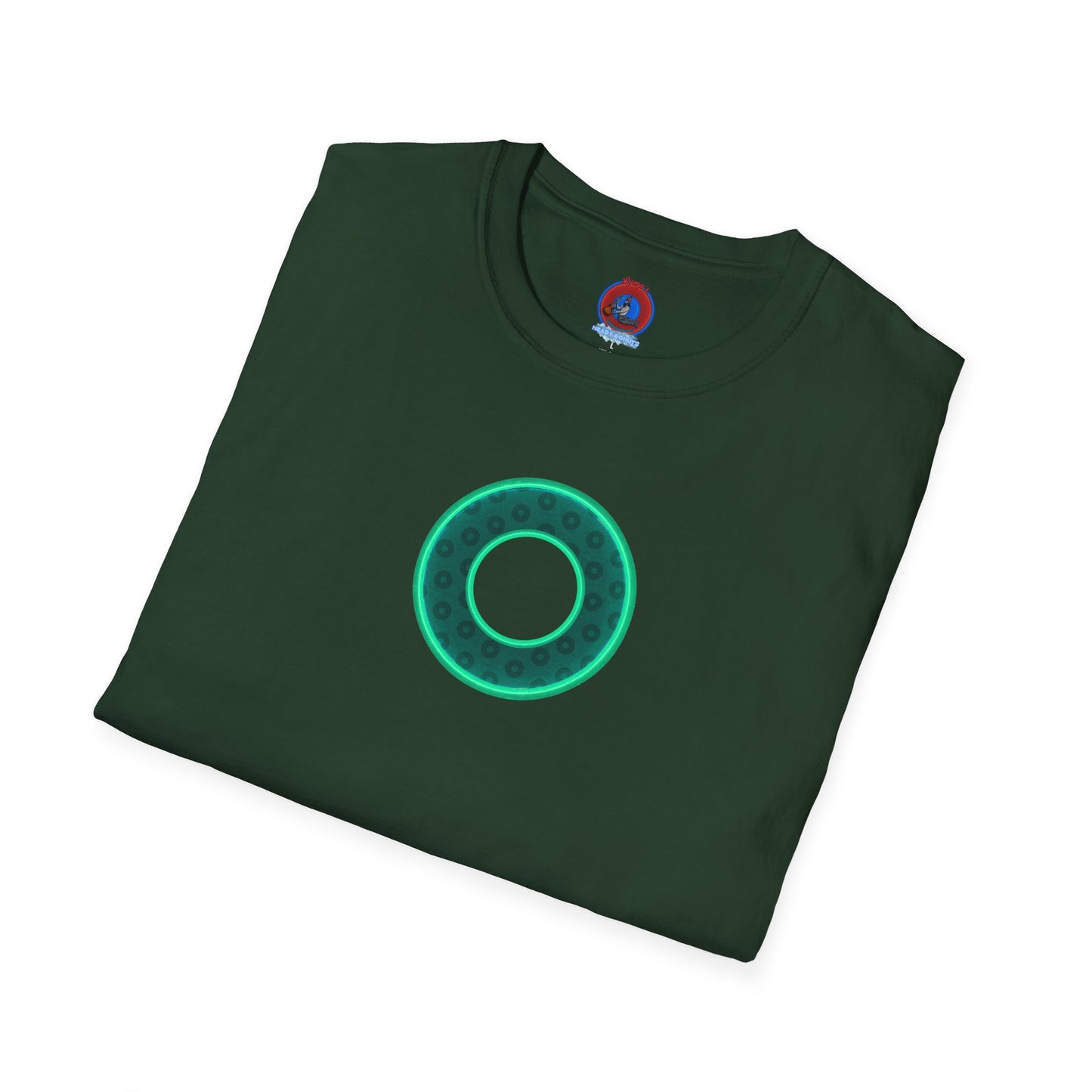 Plain Donuts/Unisex Soft-Style - "Plain Wide Mouthed Paradoxical Donuts" - forest green/mint green donuts