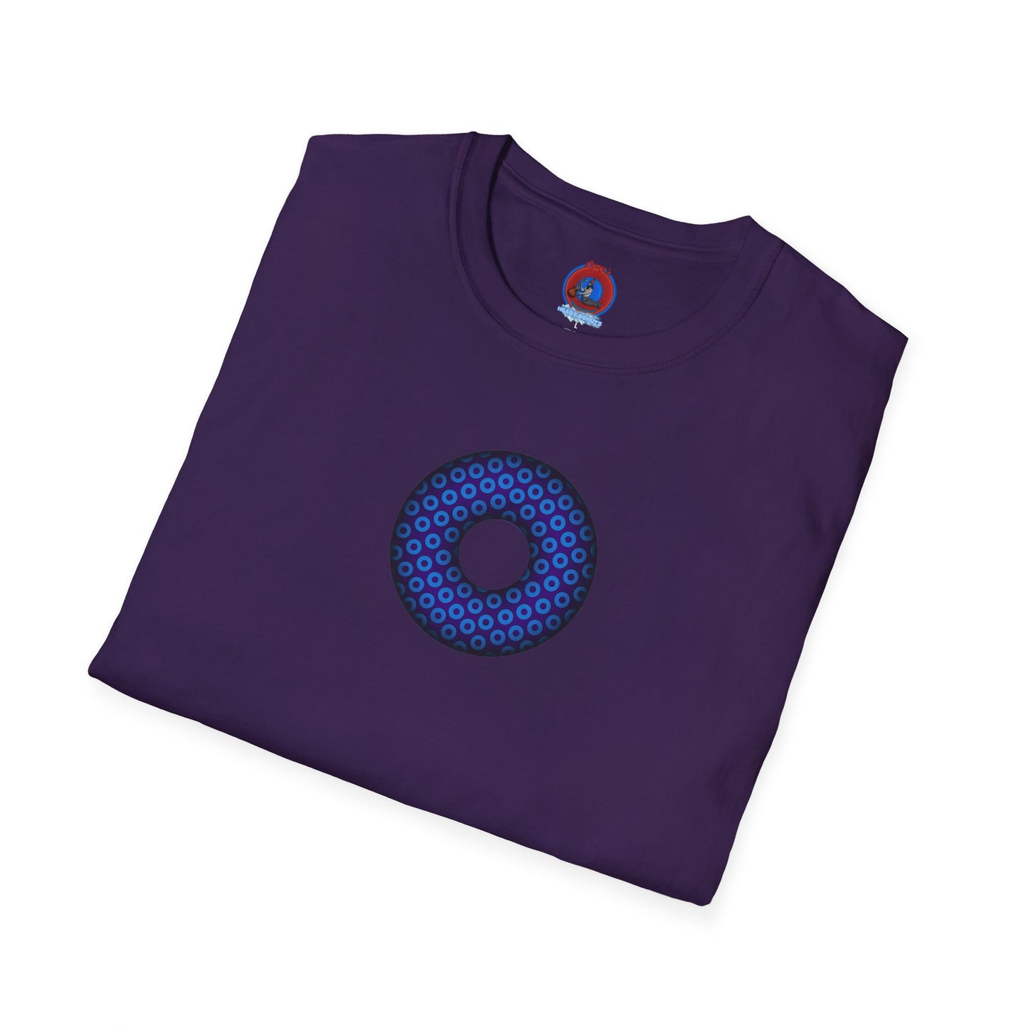 Plain Donuts/Unisex Soft-Style - "Plain Paradoxical Grided Donuts" - light blue/purple donuts