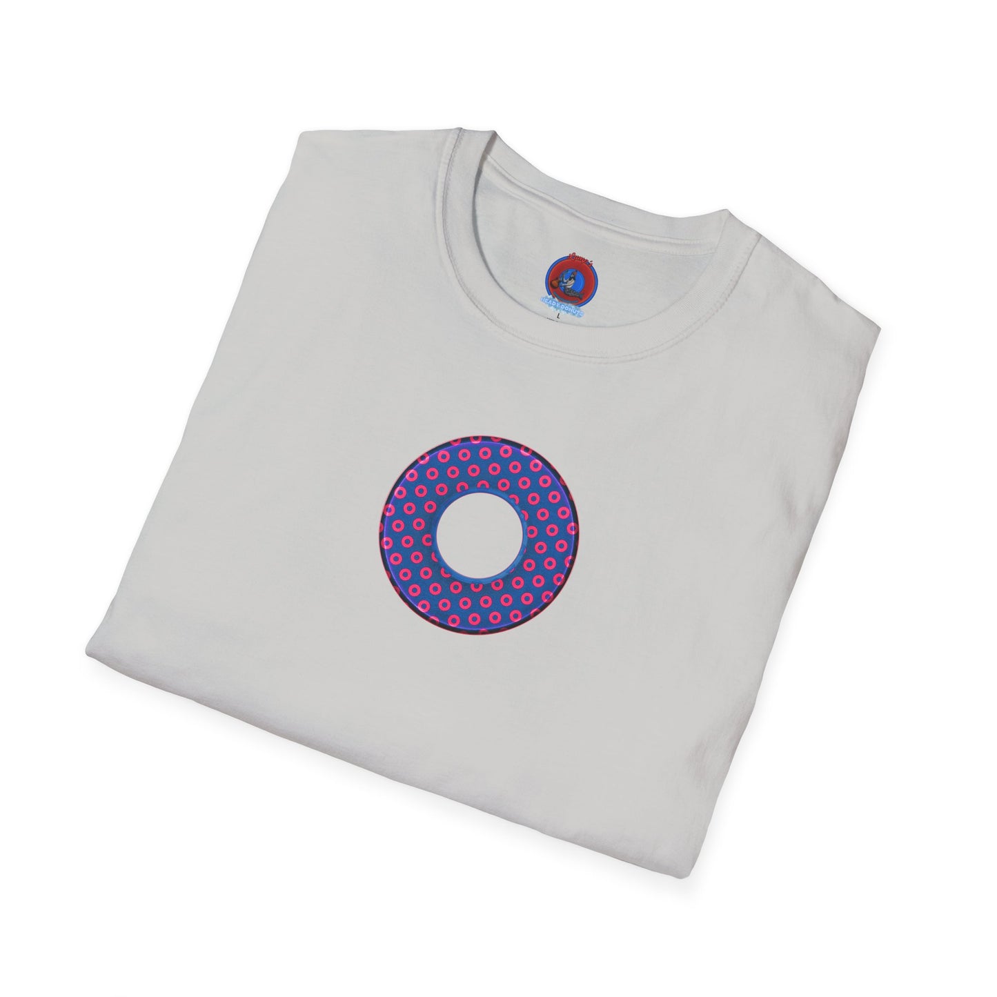 Plain Donuts/Unisex Soft-Style - "Plain Electric Paradoxical Donuts" - hot pink/navy blue donuts
