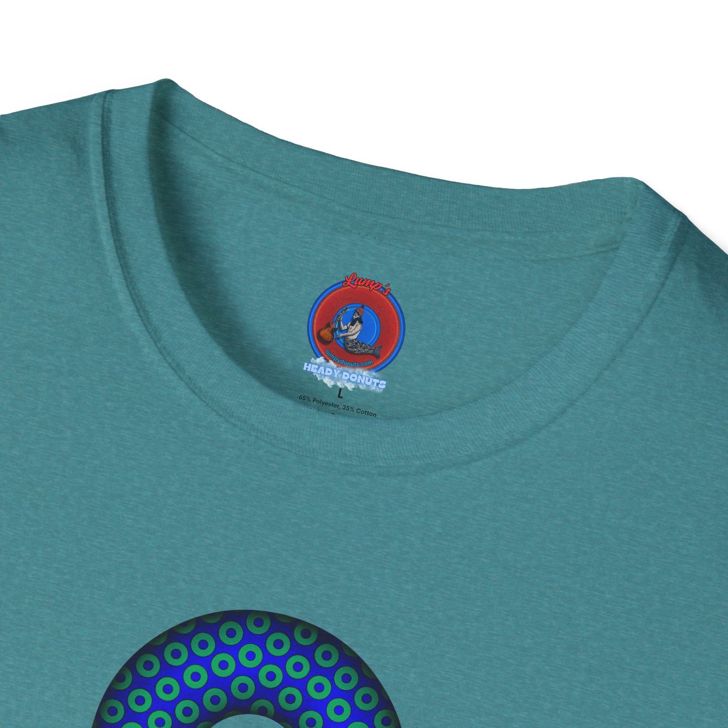 Plain Donuts/Unisex Soft-Style - "Plain Paradoxical Grided Donuts" - light green/blue donuts