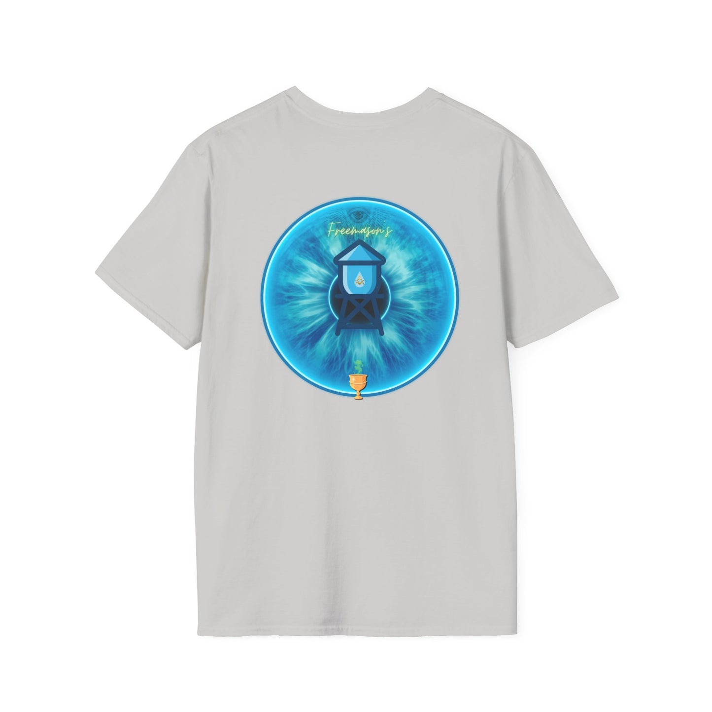 Classic Donut Tee - Unisex Soft-Style - "The Peering Donut of Opacity" - light blue idonut - variant 2