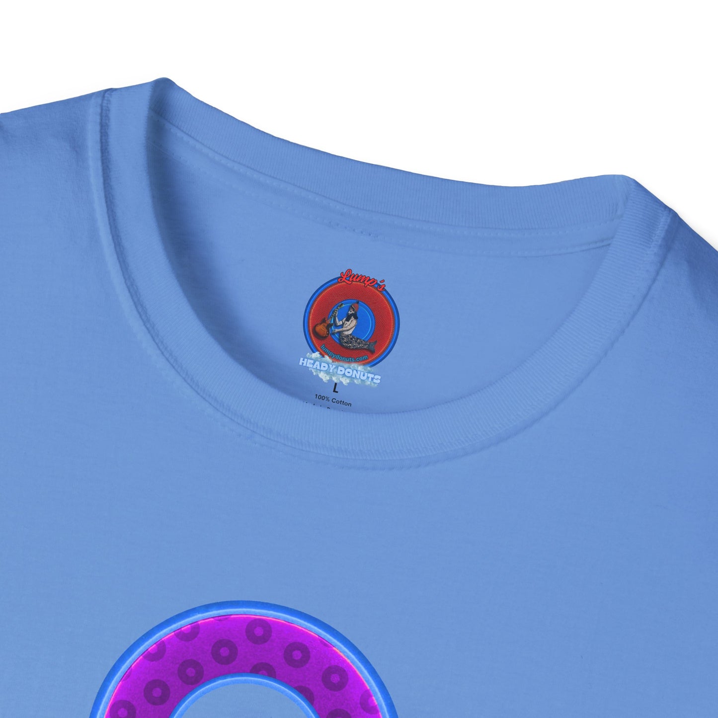 Plain Donuts/Unisex Soft-Style - "Plain Wide Mouthed Paradoxical Donuts" - purple/light royal blue donuts