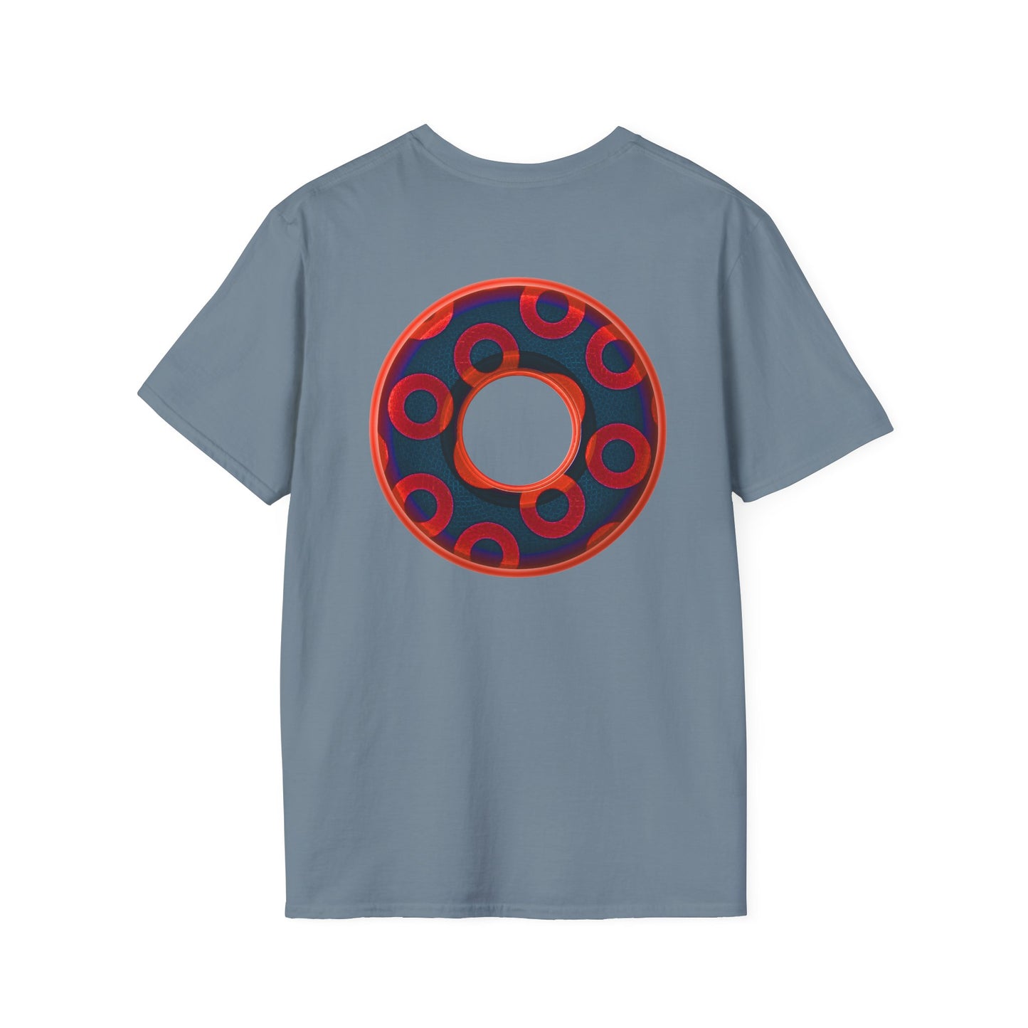 Plain Donuts/Unisex Soft-Style - "Plain Rustic Paradoxical Donuts" - red/navy blue donuts