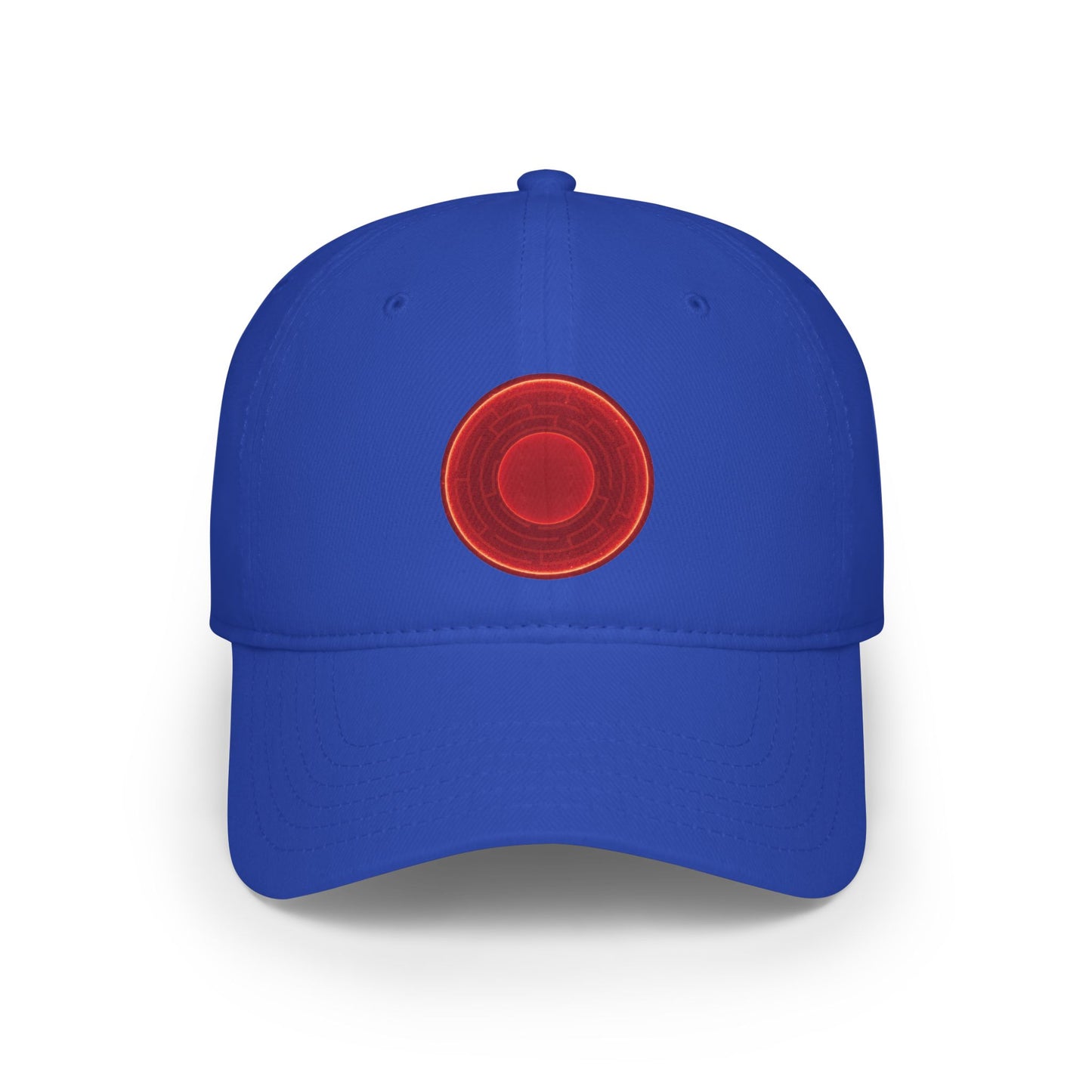 Lumpy Donut Baseball Cap - "The Amazing Donut Cap" - variant 2 - vivid red donut w/