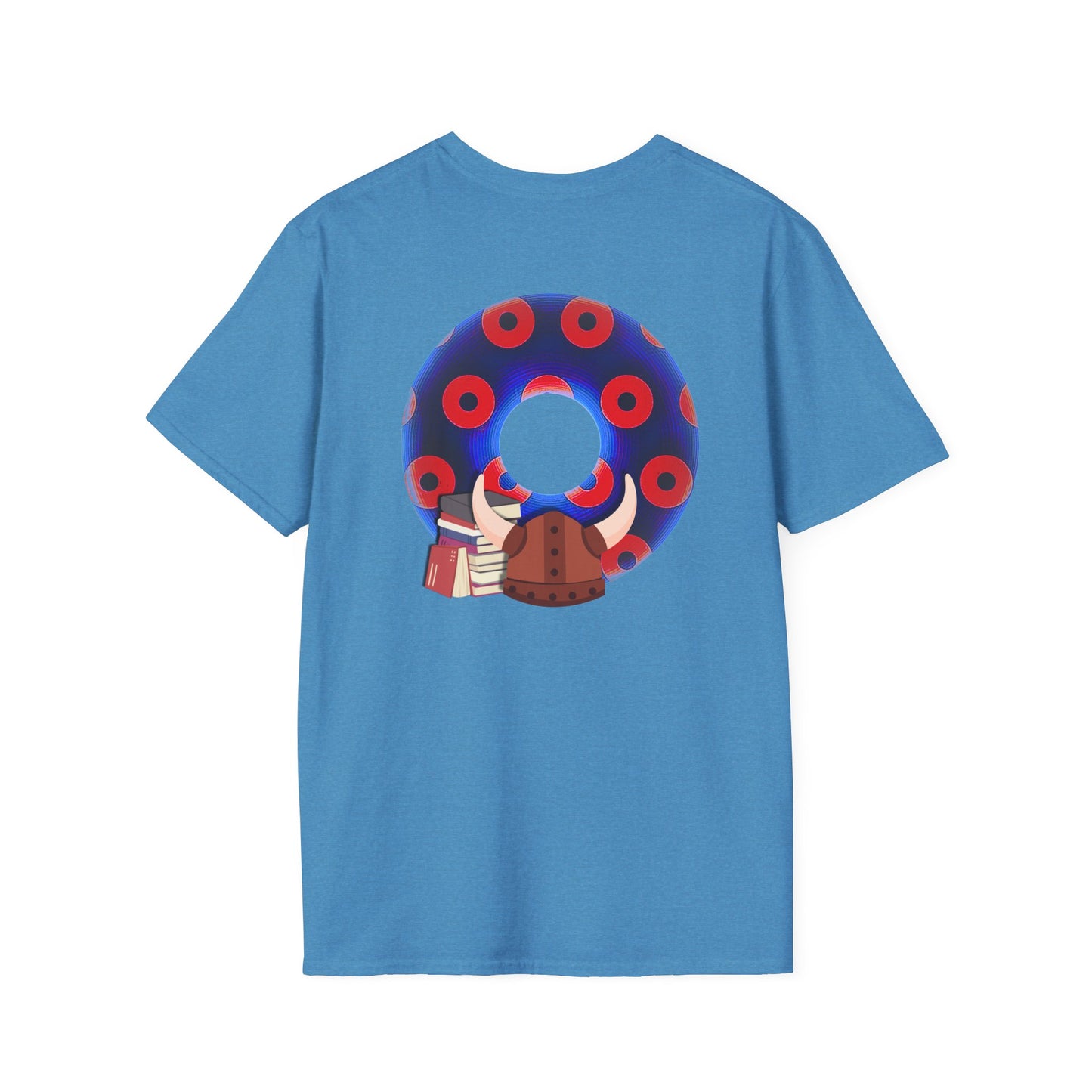 Classic Donut Tee - Unisex Soft-Style - "El Fuego Donut" - paradoxical blue/red donut