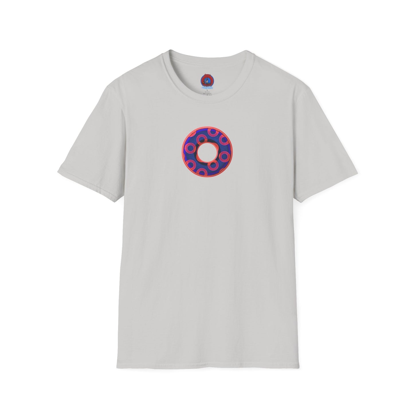 Plain Donuts/Unisex Soft-Style - "Plain Rustic Paradoxical Donuts" - red/dark royal blue donuts