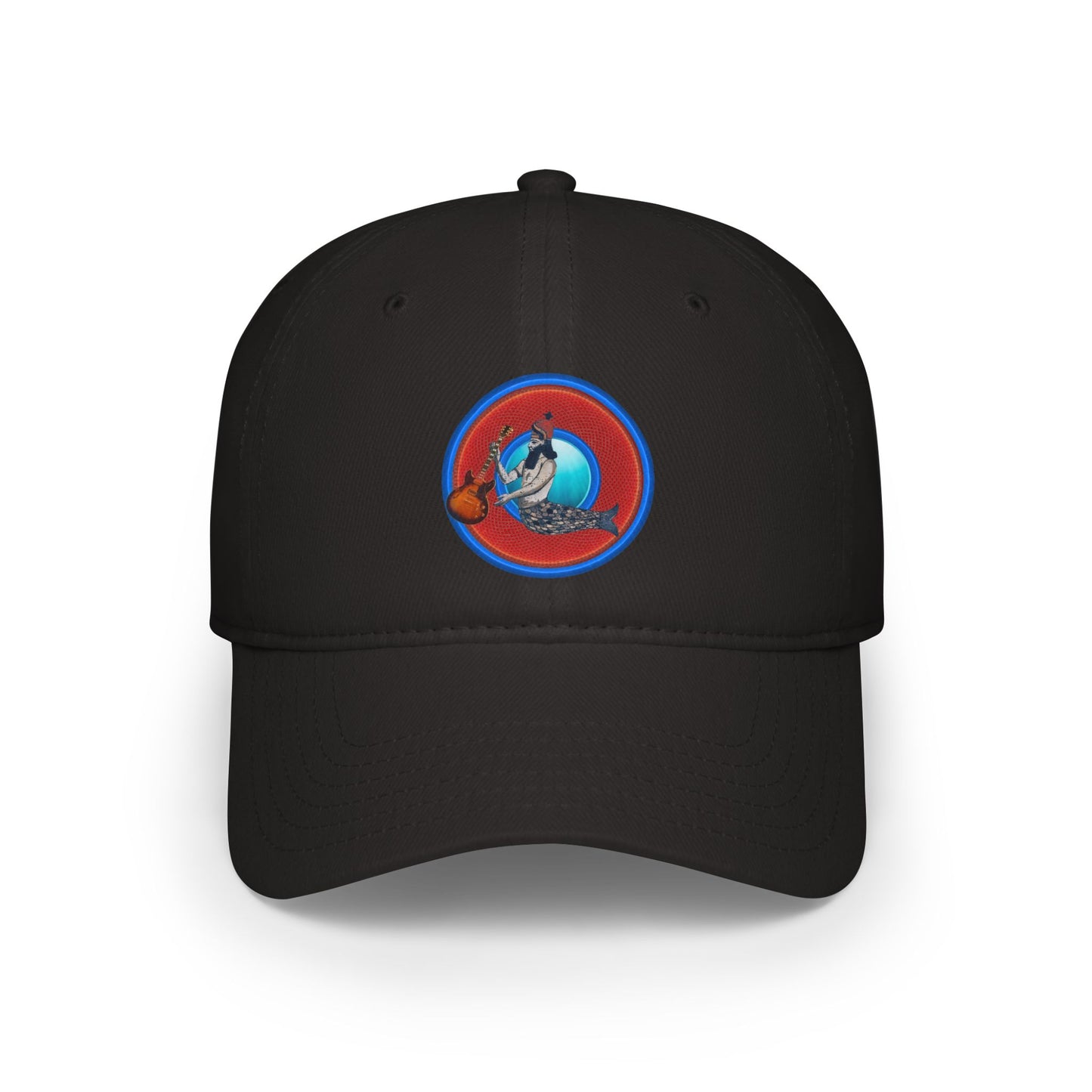 Lumpy Donut Baseball Cap - "Doggone Dagon Donut Cap" - variant 3 - rustic red donut w/